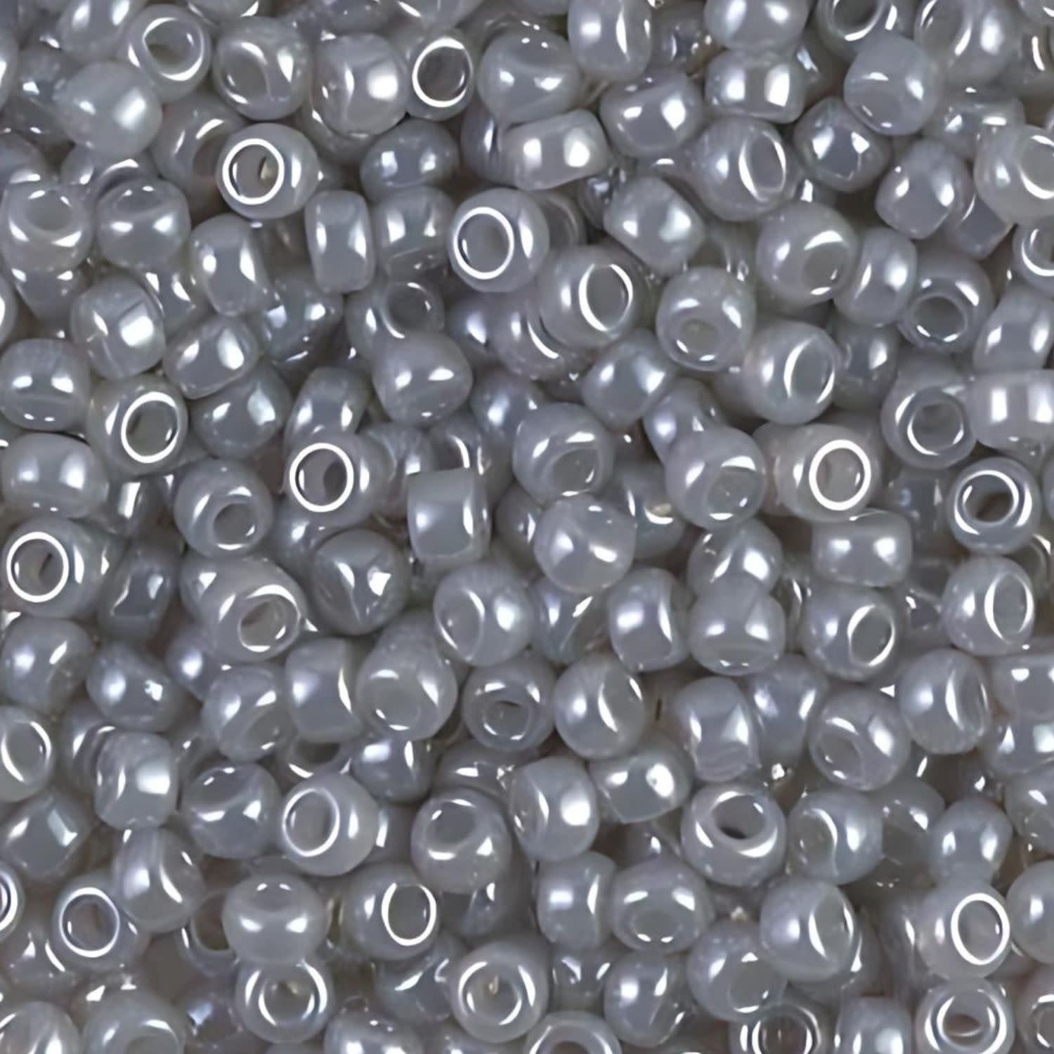 #8 Miyuki Seed Beads - Grey Ceylon, 8-9526-TB, Approx 858 Beads/22 Grams, 1 five inch tube