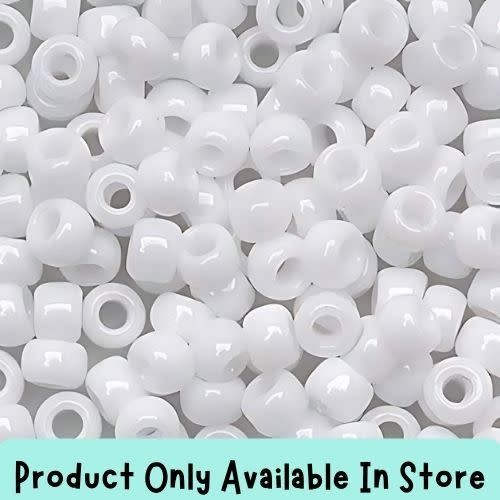 #11 Toho Seed Beads, Opaque White, 2x2mm, 19 Grams/0.67oz, in store only