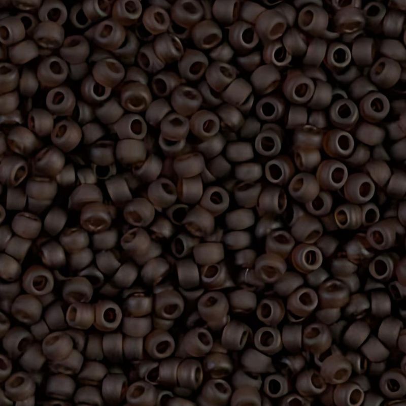 #6 Miyuki Seed Beads - Matte Transparent Brown, 6-9135F-TB, Approx 240 Beads, 1 five inch tube, 20 grams