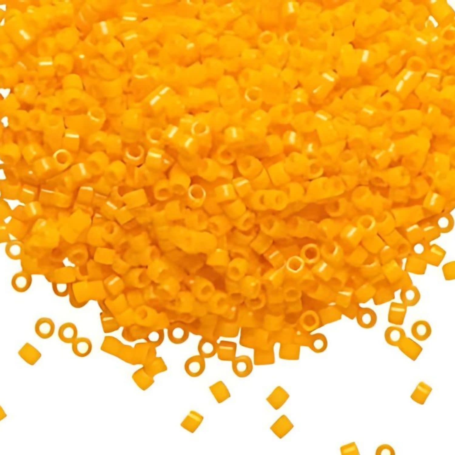 #11 Delica Seed Beads, Opaque Mandarin Orange, DB1133-TB, Approx 1440 Beads, 1 two inch tube, 7.2 grams