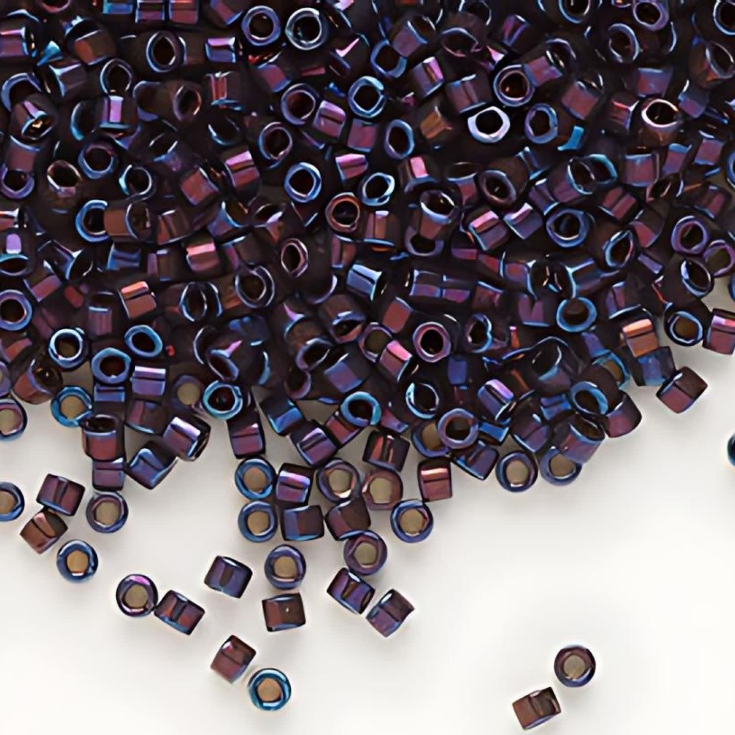 #11 Delica Seed Beads, Metallic Red Purple, DB1004-TB, Approx 1440 Beads, 1 two inch tube, 7.2 grams