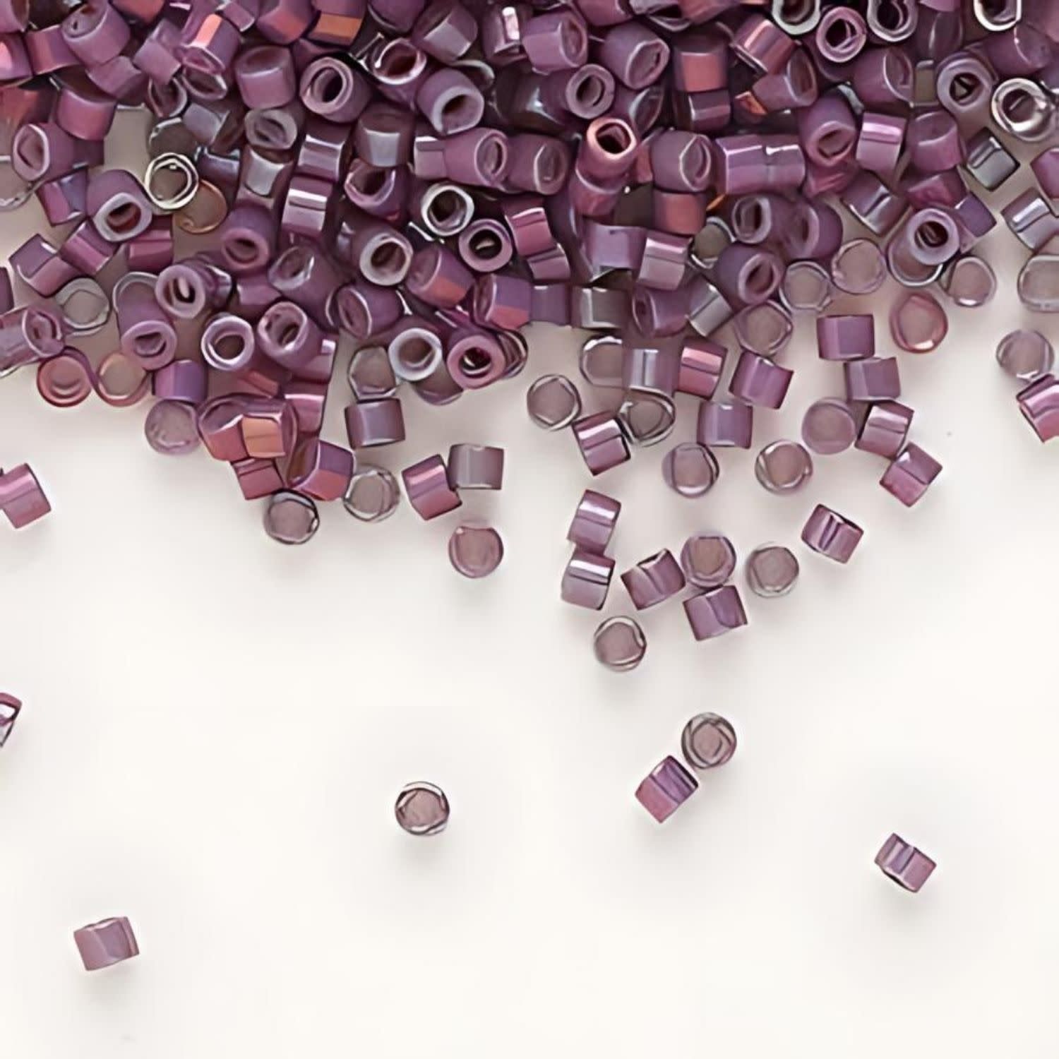 #11 Delica Seed Beads, Medium Raspberry Luster, DB1012-TB, Approx 1440 Beads, 1 two inch tube, 7.2 grams