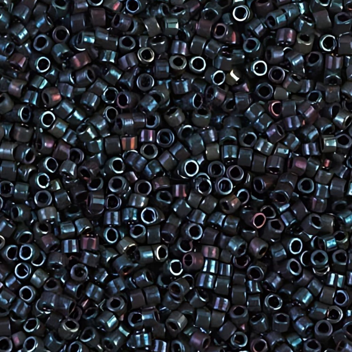 #11 Delica Seed Beads, Metallic Midnight, DB1003-TB, Approx 1440 Beads, 1 two inch tube, 7.2 grams