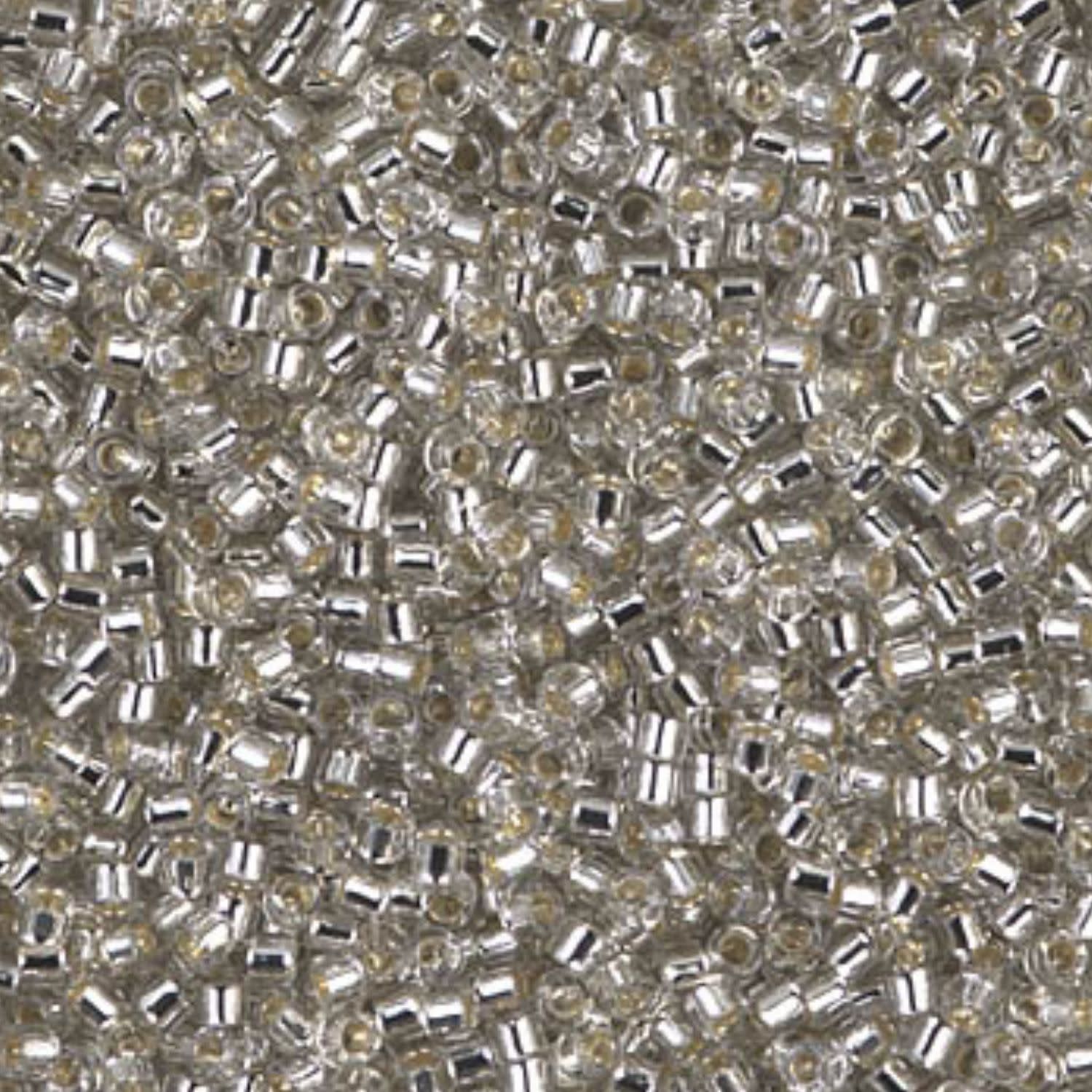 #11 Delica Seed Beads, Silver Lined Grey Mist, DB1211-TB, Approx 1440 Beads, 1 two inch tube, 7.2 grams