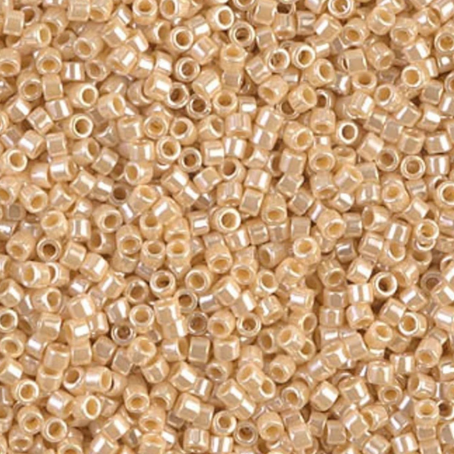 #11 Delica Seed Beads, Opaque Luster Pearl, DB1561-TB, Approx 1440 Beads, 1 two inch tube, 7.2 grams