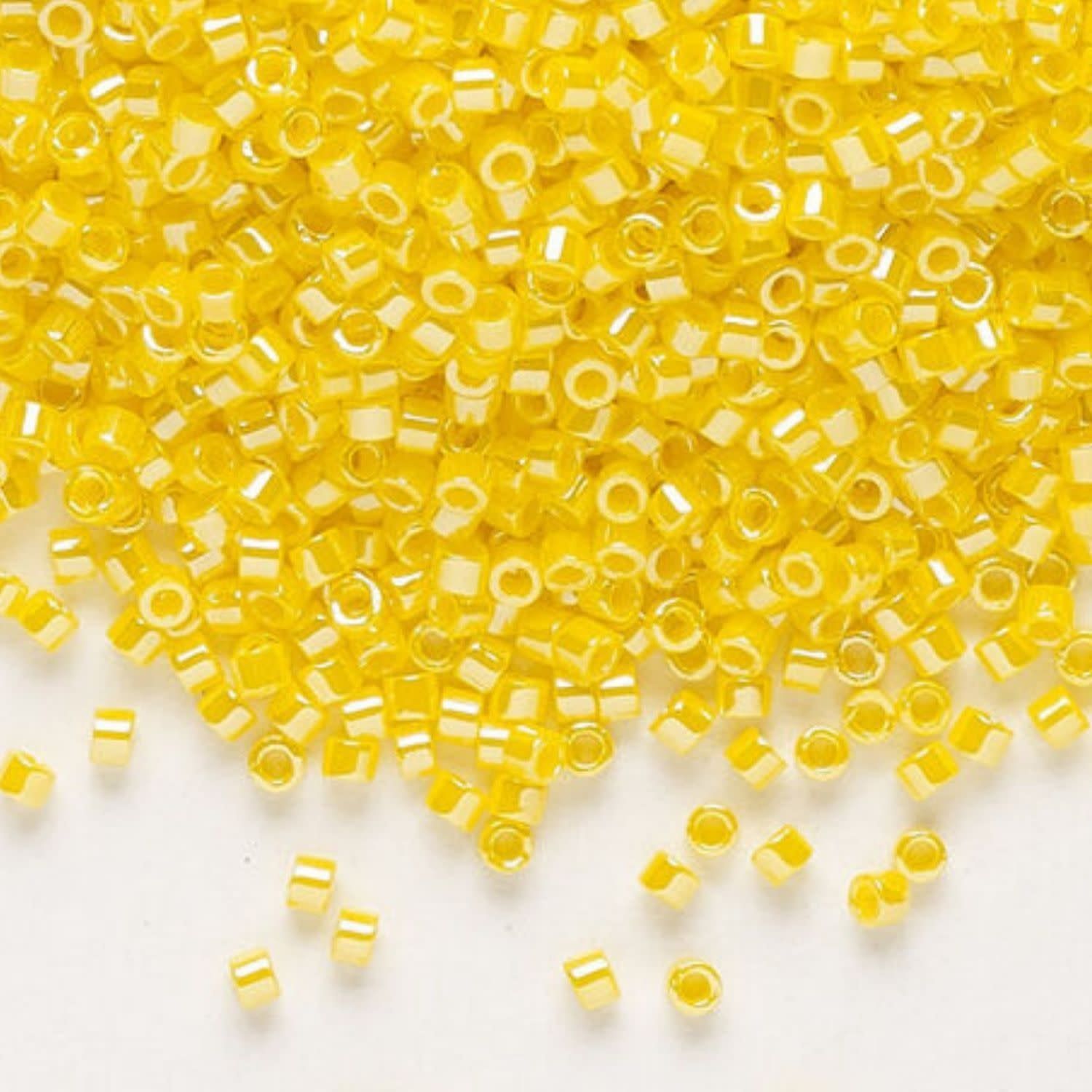 #11 Delica Seed Beads, Opaque Luster Canary Yellow, DB1562-TB, Approx 1440 Beads, 1 two inch tube, 7.2 grams