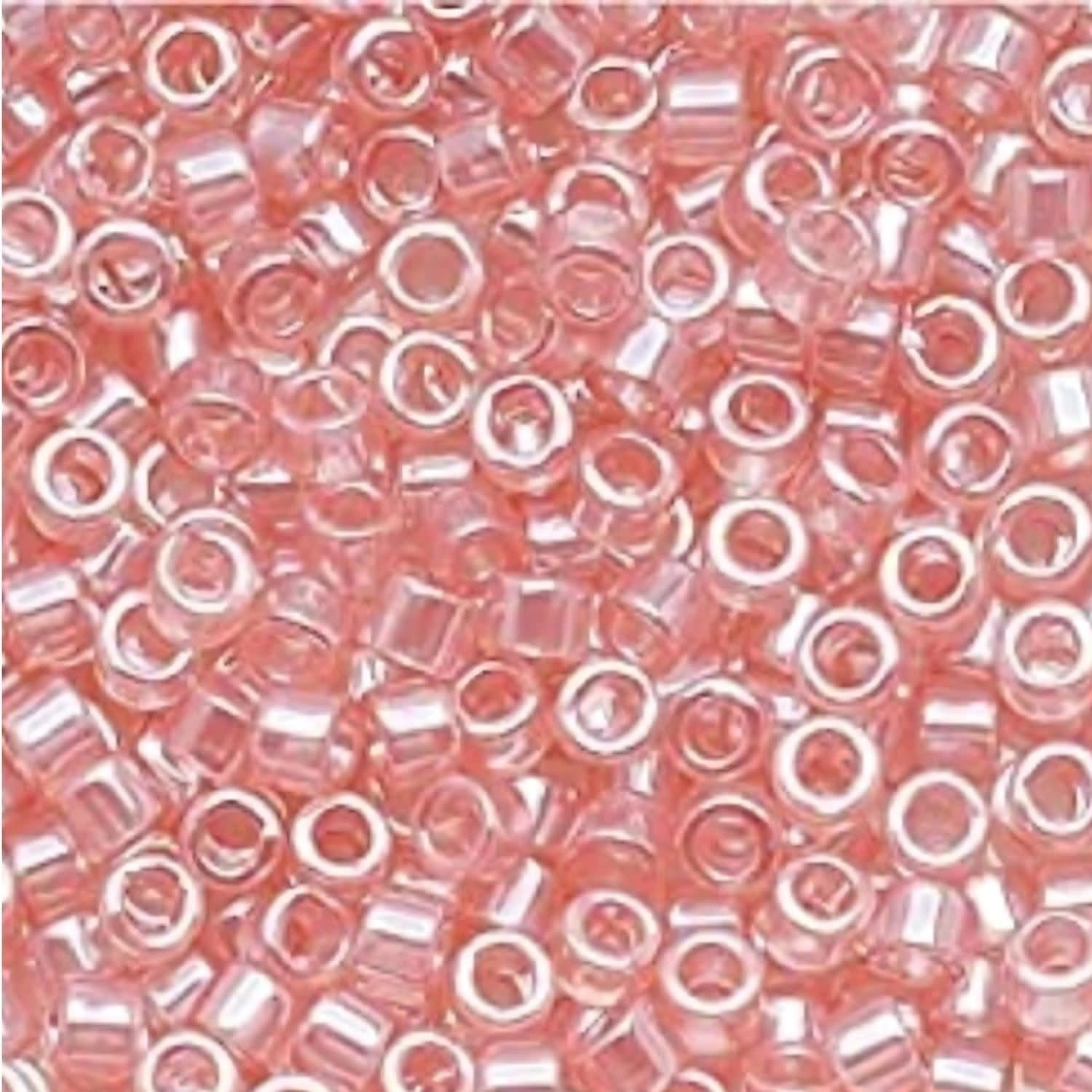 #11 Delica Seed Beads, Transparent Pink Luster, DB106-TB, Approx 1440 Beads, 1 two inch tube, 7.2 grams