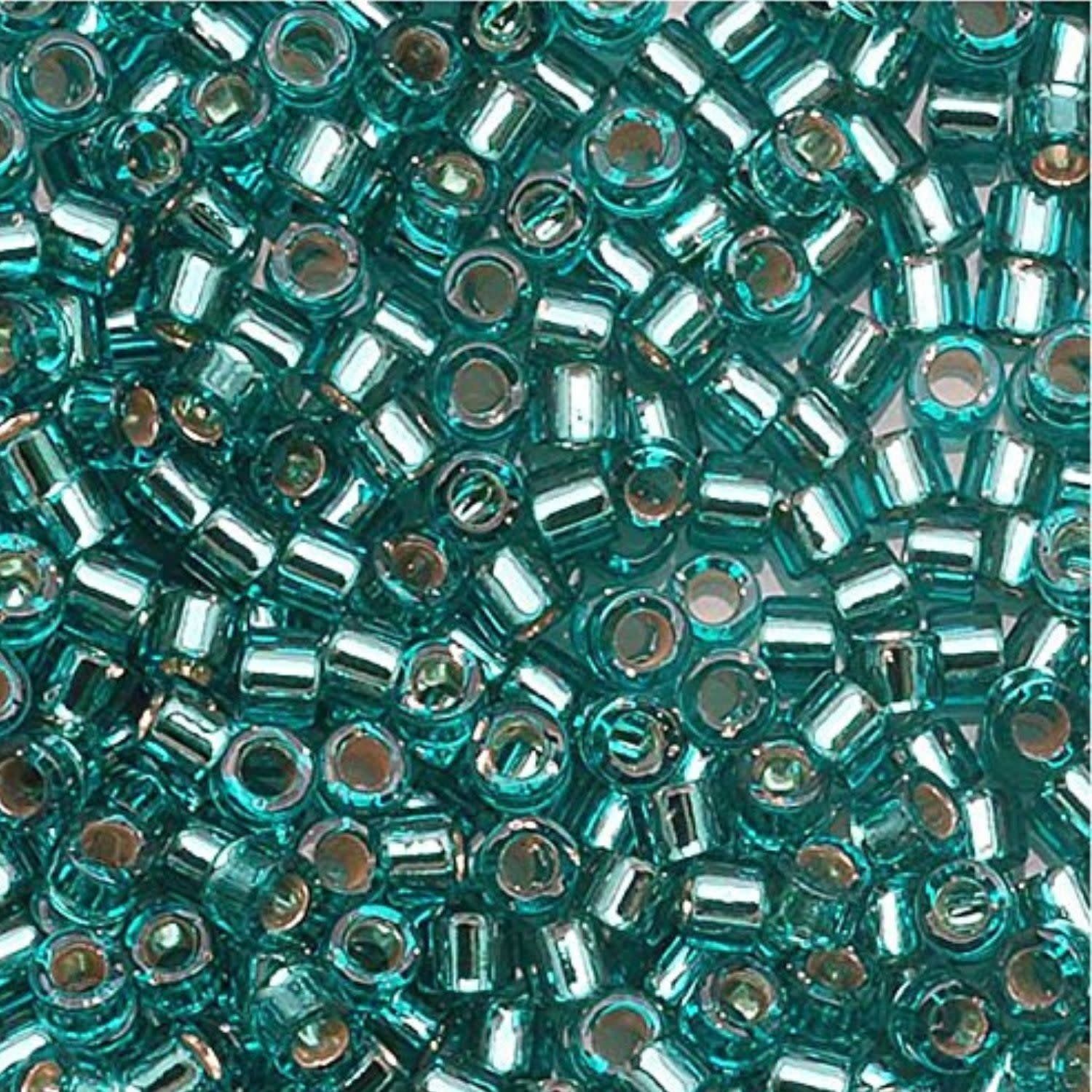 #11 Delica Seed Beads, Silver Lined Caribbean Teal, DB1208-TB, Approx 1440 Beads, 1 two inch tube, 7.2 grams