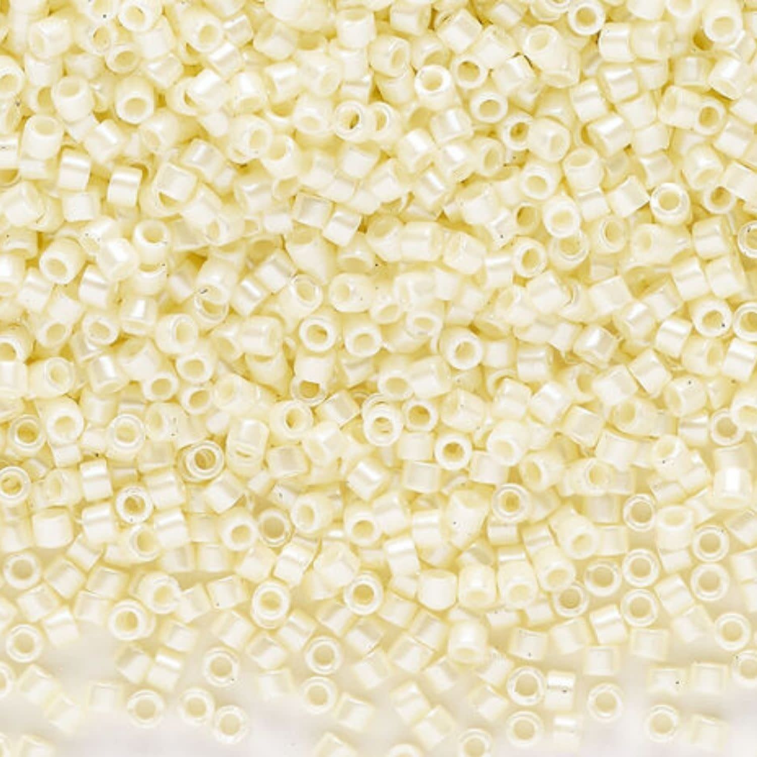 #11 Delica Seed Beads, Opaque Luster Pale Yellow Ceylon, DB1531-TB, Approx 1440 Beads, 1 two inch tube, 7.2 grams