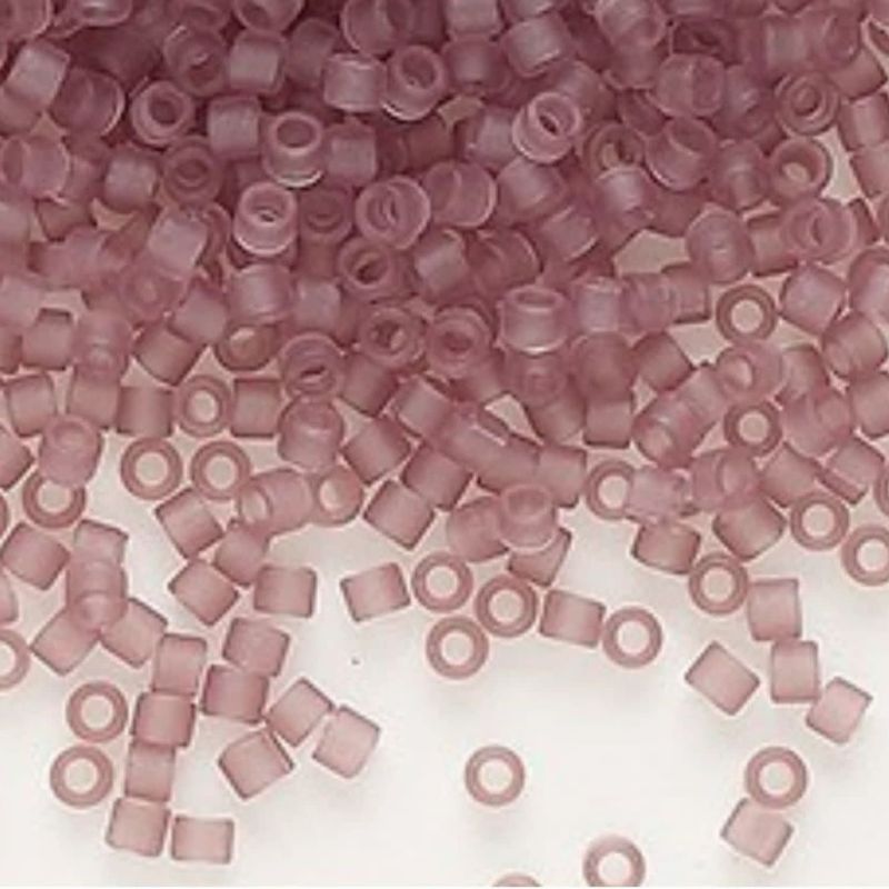 #11 Delica Seed Beads, Matte Transparent Smoky Amethyst, DB765-TB, Approx 1440 Beads, 1 two inch tube, 7.2 grams