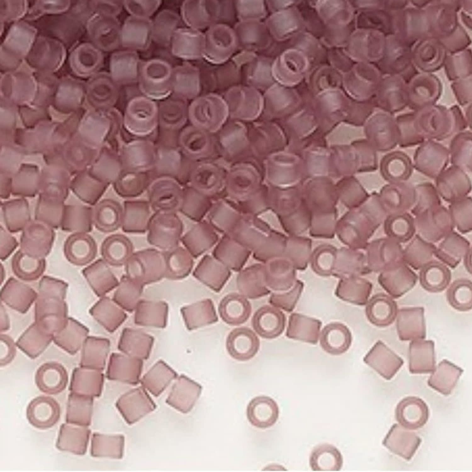 #11 Delica Seed Beads, Matte Transparent Smoky Amethyst, DB765-TB, Approx 1440 Beads, 1 two inch tube, 7.2 grams