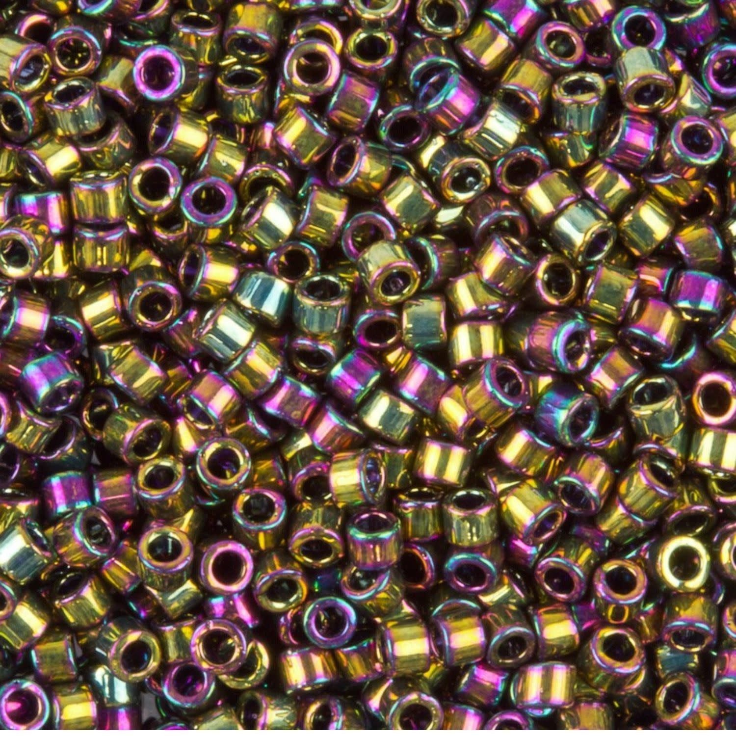 #11 Delica Seed Beads, Metallic Light Bronze Iris, DB023-TB, Approx 1440 Beads, 1 two inch tube, 7.2 grams