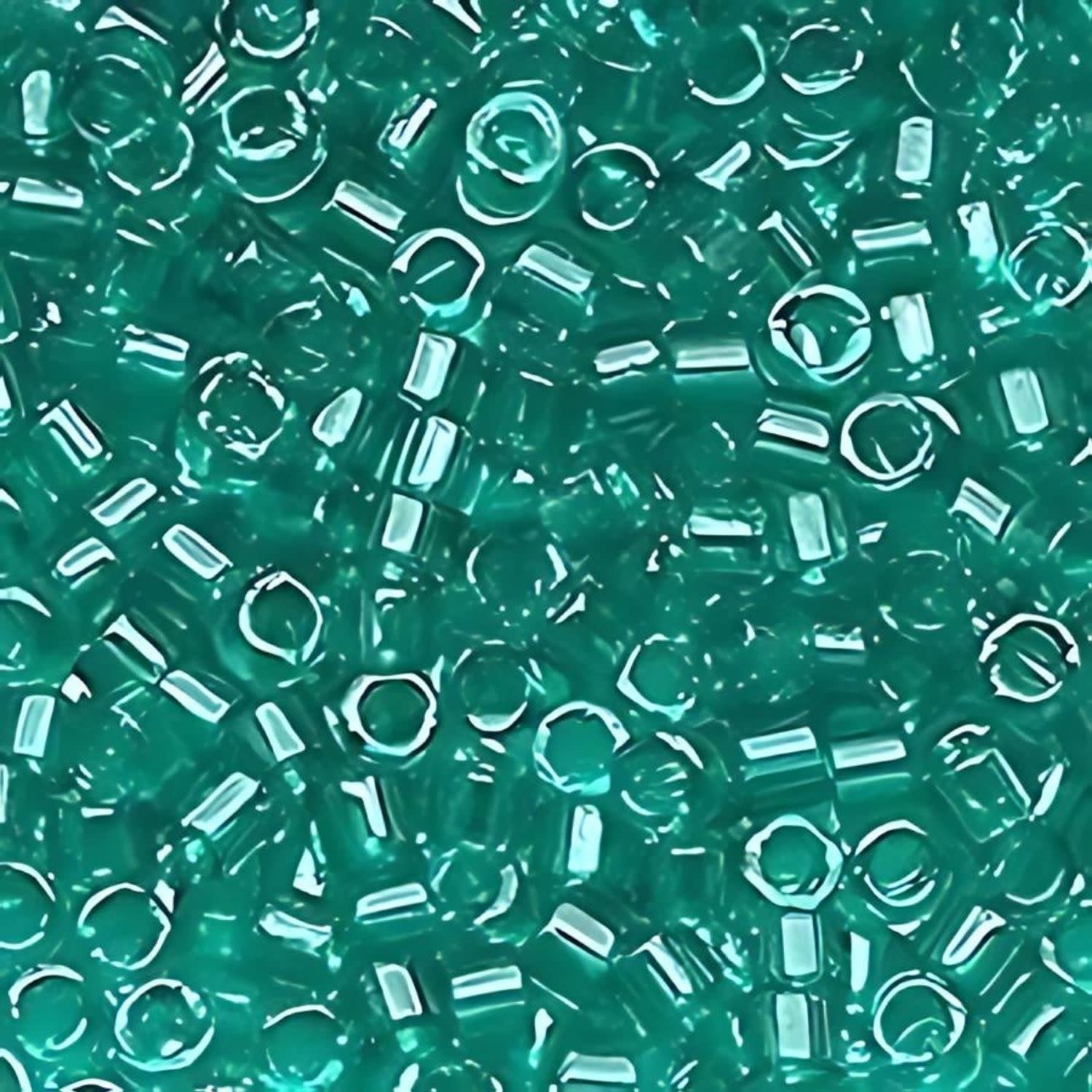 #11 Delica Seed Beads, Transparent Caribbean Teal, DB1108-TB, Approx 1440 Beads, 1 two inch tube, 7.2 grams