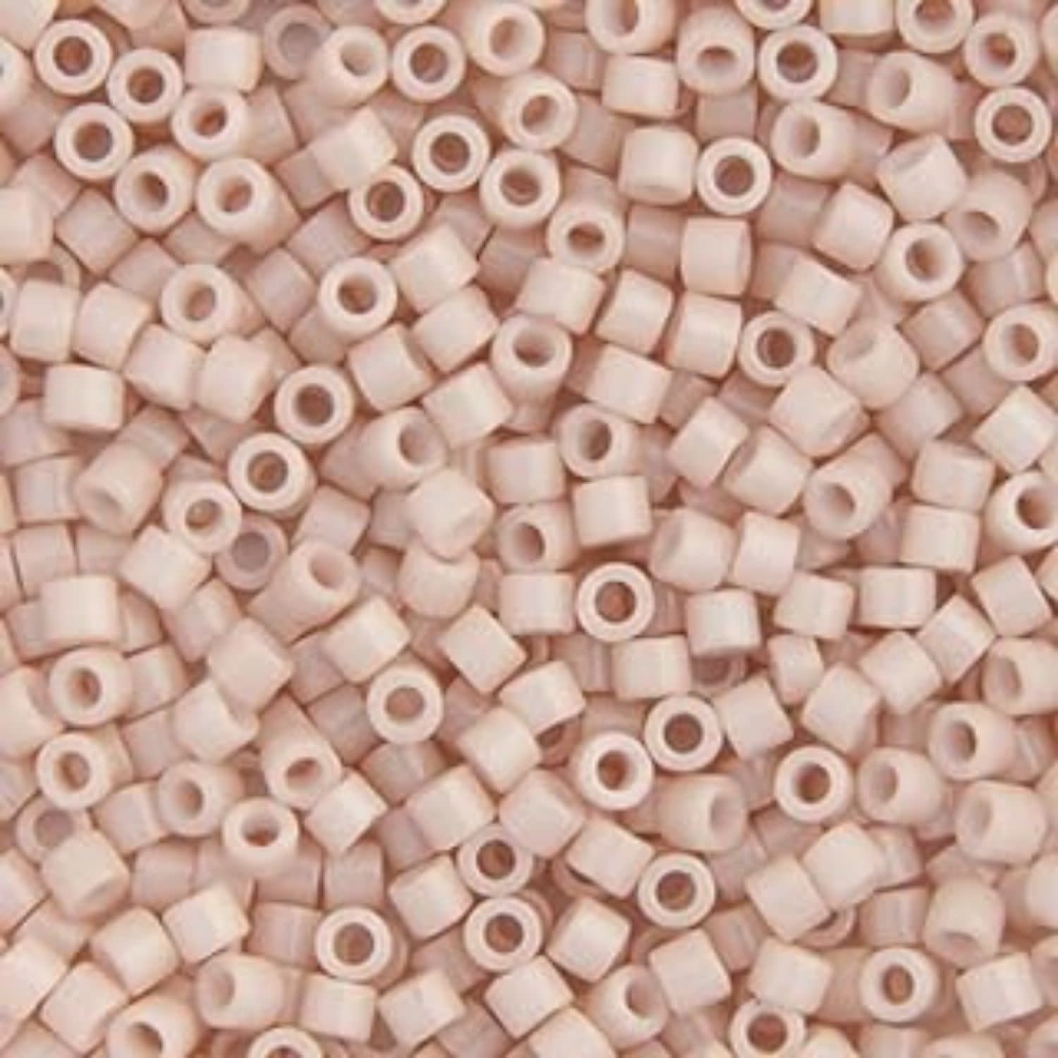 #11 Delica Seed Beads, Opaque Pink Champagne, DB1495-TB, Approx 1440 Beads, 1 two inch tube, 7.2 grams