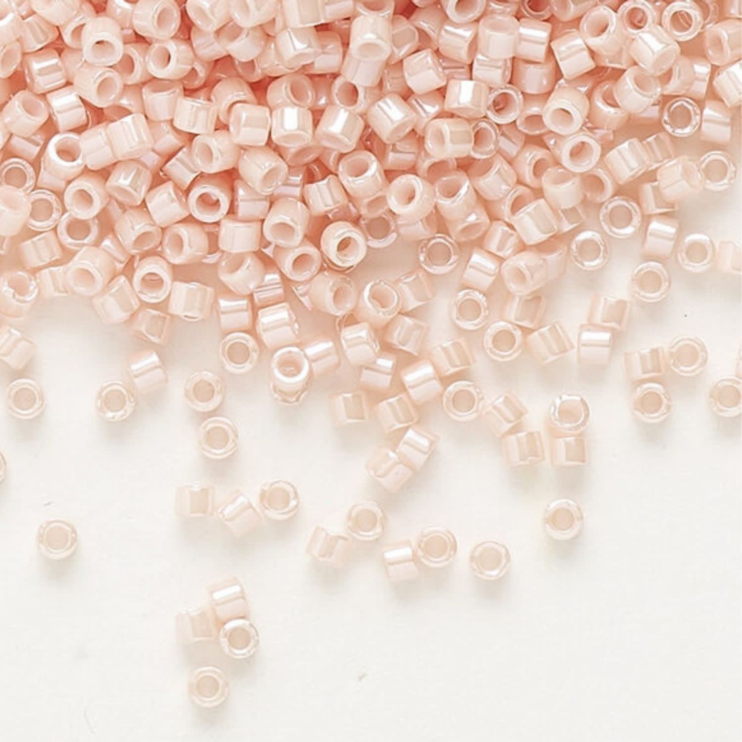 #11 Delica Seed Beads, Opaque Luster Light Salmon Ceylon, DB1533-TB, Approx 1440 Beads, 1 two inch tube, 7.2 grams