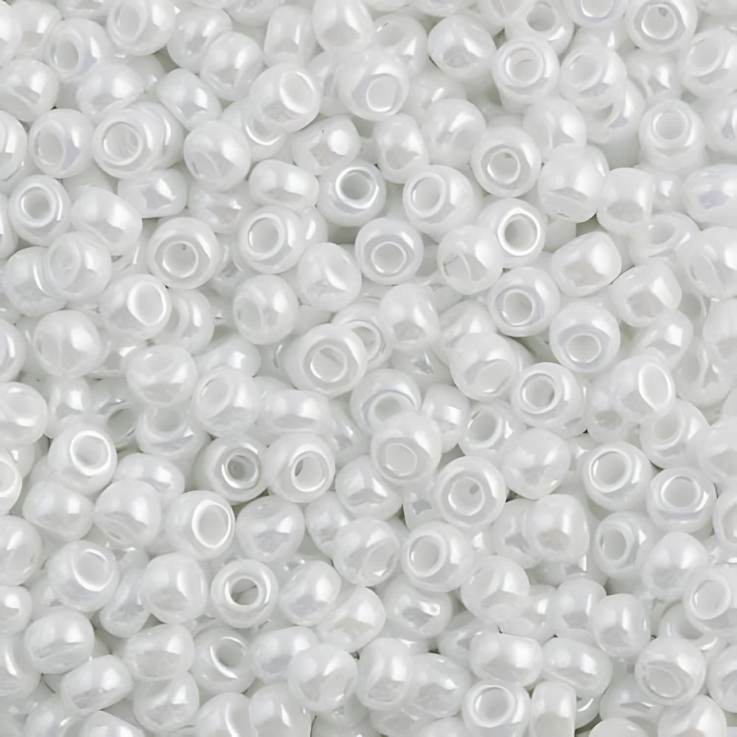 #11 Miyuki Round Rocailles Seed Beads - White Ceylon, 11-528, 10 Grams/0.35oz, Approx 1110pcs