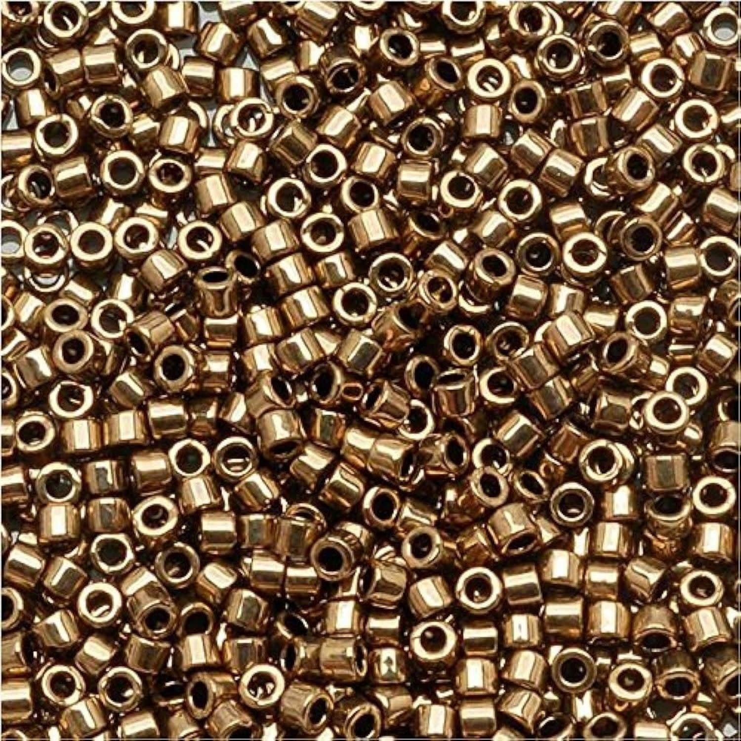 #11 Delica Seed Beads, Metallic Bronze, DB022-TB, Approx 1440 Beads, 1 two inch tube, 7.2 grams