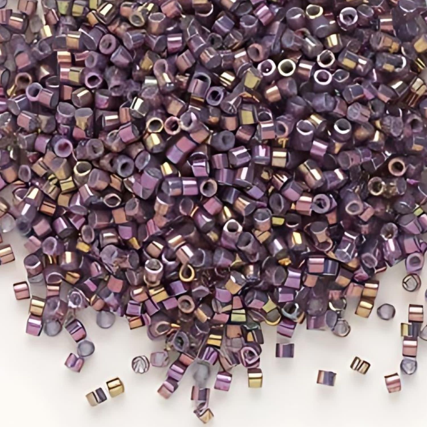 #11 Delica Seed Beads, Metallic Thistle Luster, DB1014-TB, Approx 1440 Beads, 1 two inch tube, 7.2 grams