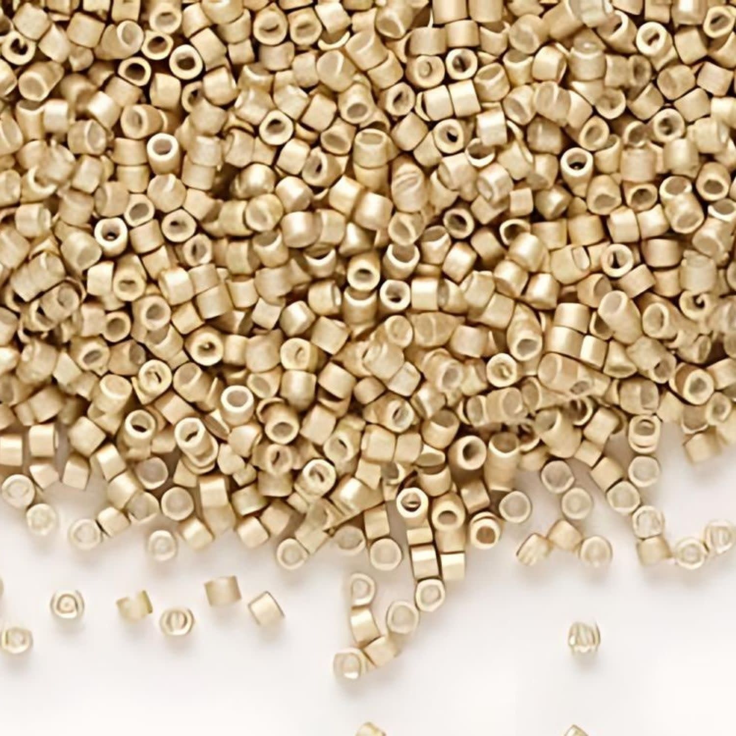 #11 Delica Seed Beads, Semi Matte Galvanized Mead Gold, DB1153-TB, Approx 1440 Beads, 1 two inch tube, 7.2 grams