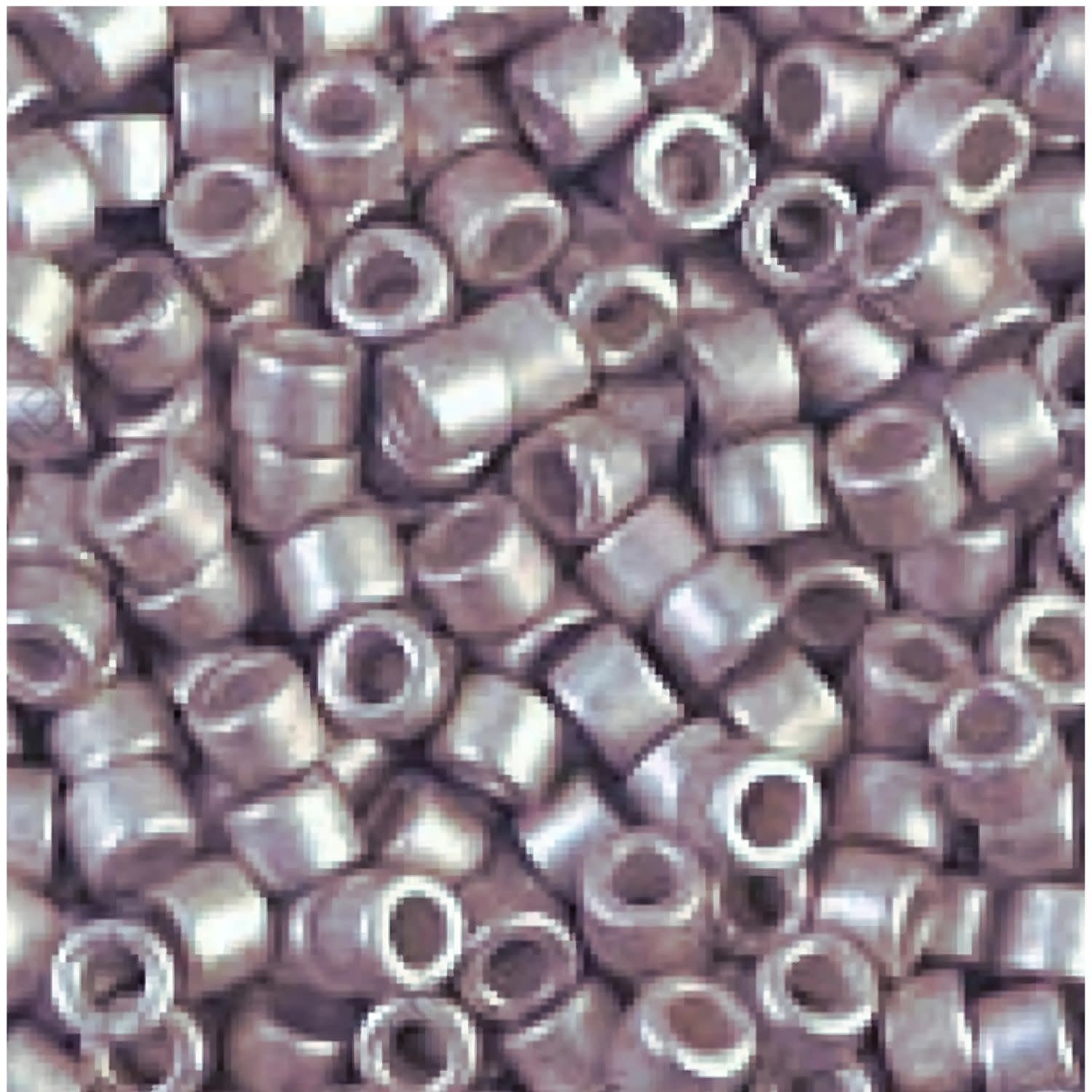#11 Delica Seed Beads, Semi Matte Galvanized Light Smokey Amethyst, DB1158-TB, Approx 1440 Beads, 1 two inch tube, 7.2 grams