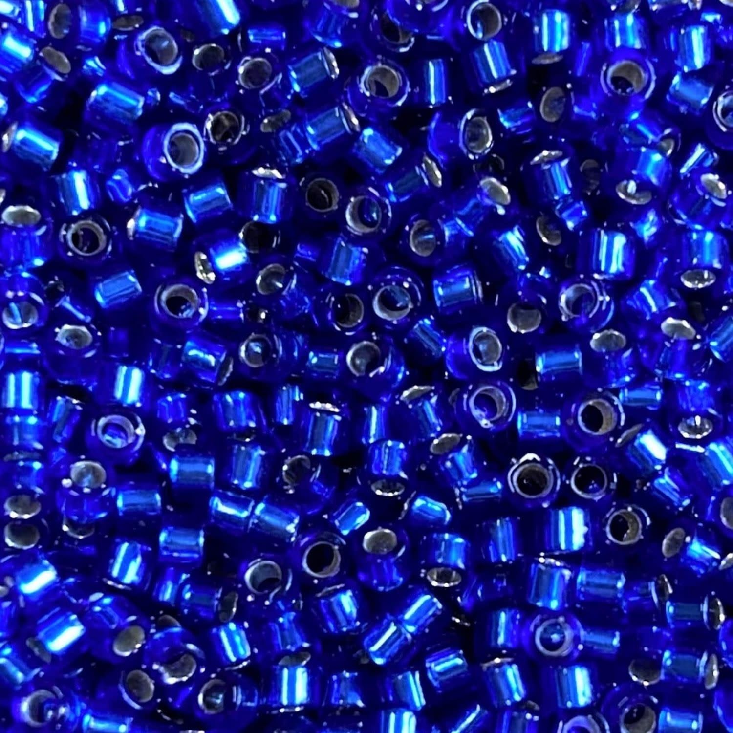 #11 Delica Seed Beads, Silver Lined Cobalt, DB047-TB, Approx 1440 Beads, 1 two inch tube, 7.2 grams