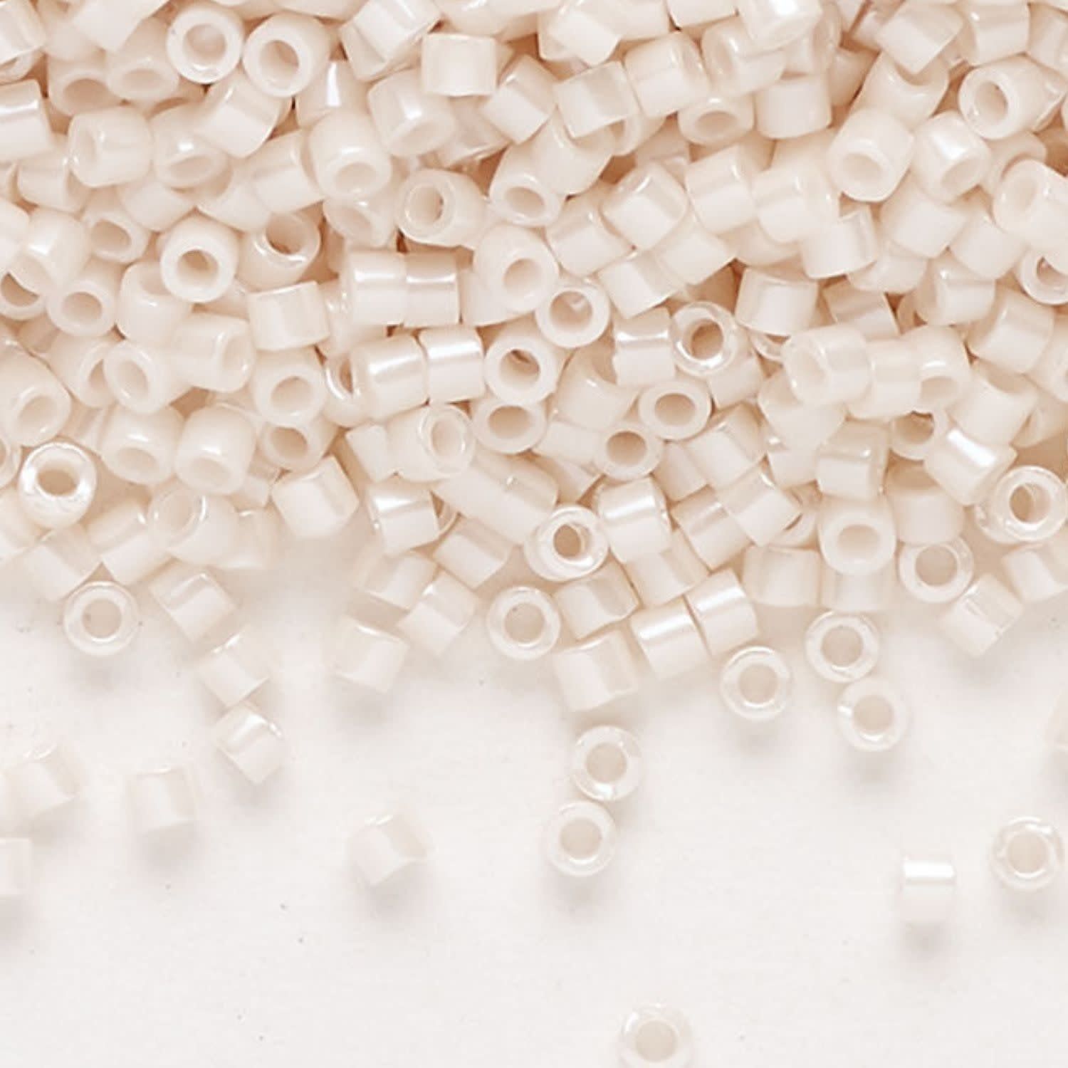 #11 Delica Seed Beads, Opaque Luster White Bisque Ceylon, DB1530-TB, Approx 1440 Beads, 1 two inch tube, 7.2 grams