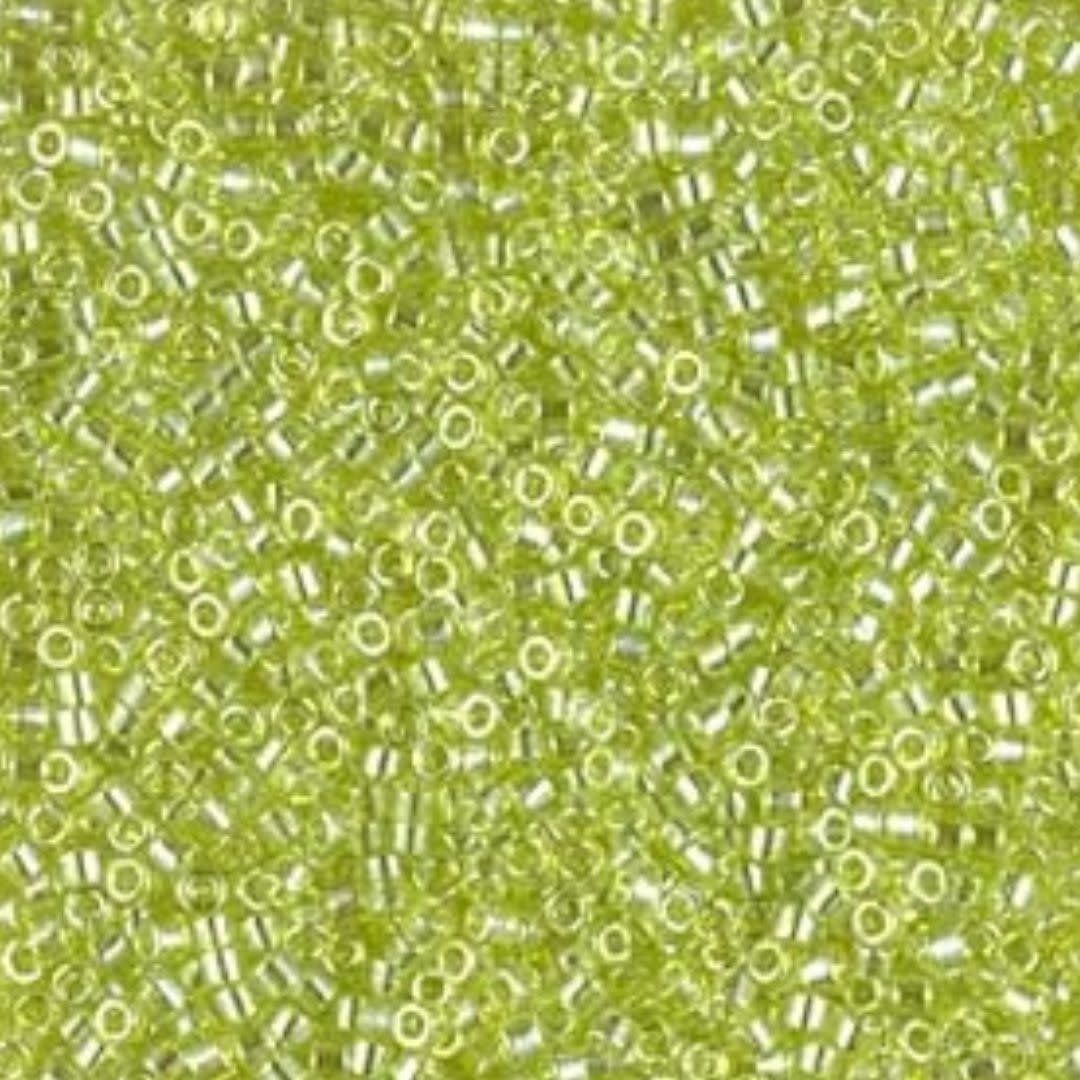 #11 Delica Seed Beads, Transparent Luster Chartreuse Green, DB1888-TB, Approx 1440 Beads, 1 two inch tube, 7.2 grams