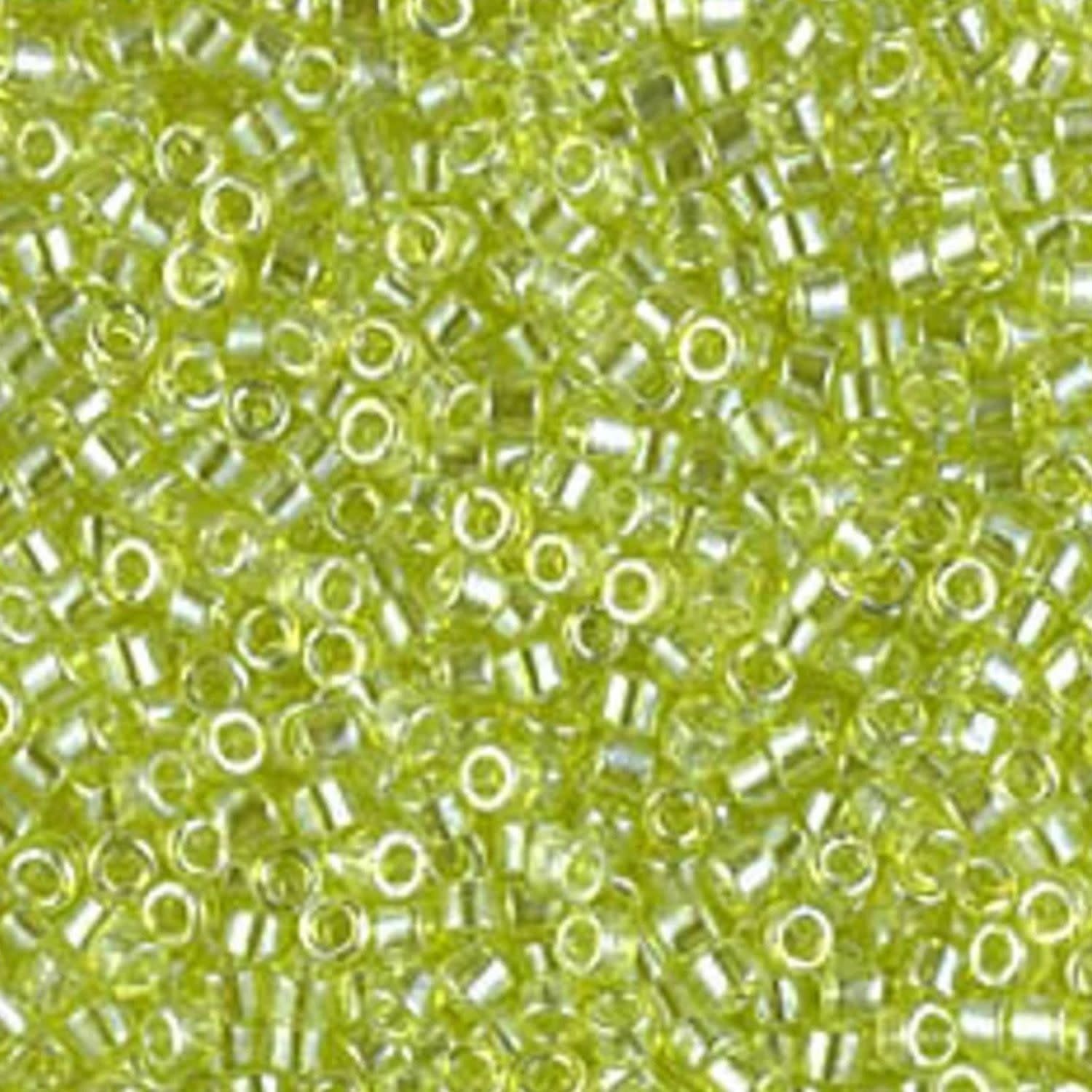 #11 Delica Seed Beads, Transparent Luster Chartreuse Green, DB1888-TB, Approx 1440 Beads, 1 two inch tube, 7.2 grams
