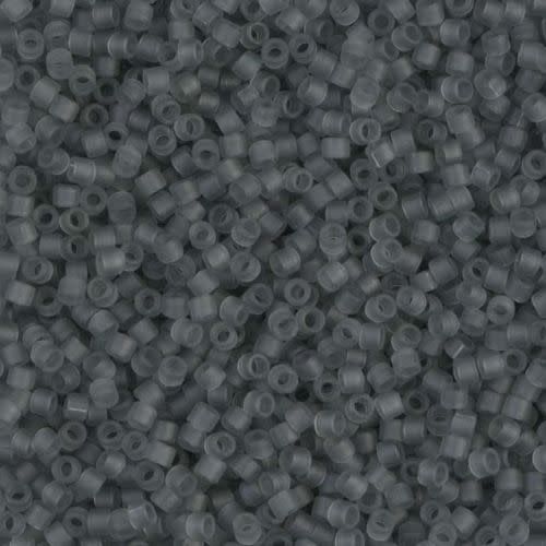 #11 Delica Seed Beads, Matte Transparent Grey, DB749-TB, Approx 1440 Beads, 1 two inch tube, 7.2 grams