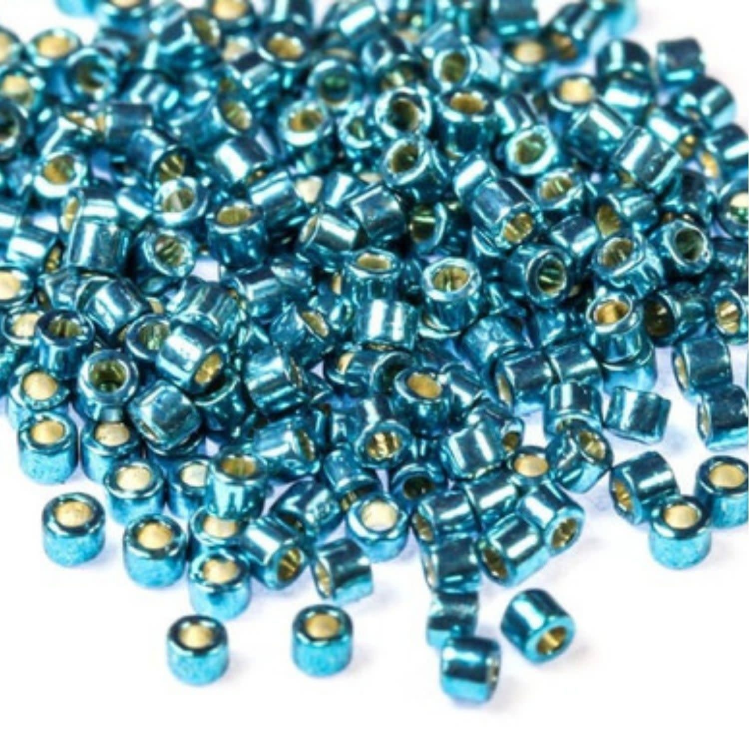 #11 Delica Seed Beads, Duracoat Galvanized Capri Blue, DB2513-TB, Approx 1440 Beads, 1 two inch tube, 7.2 grams