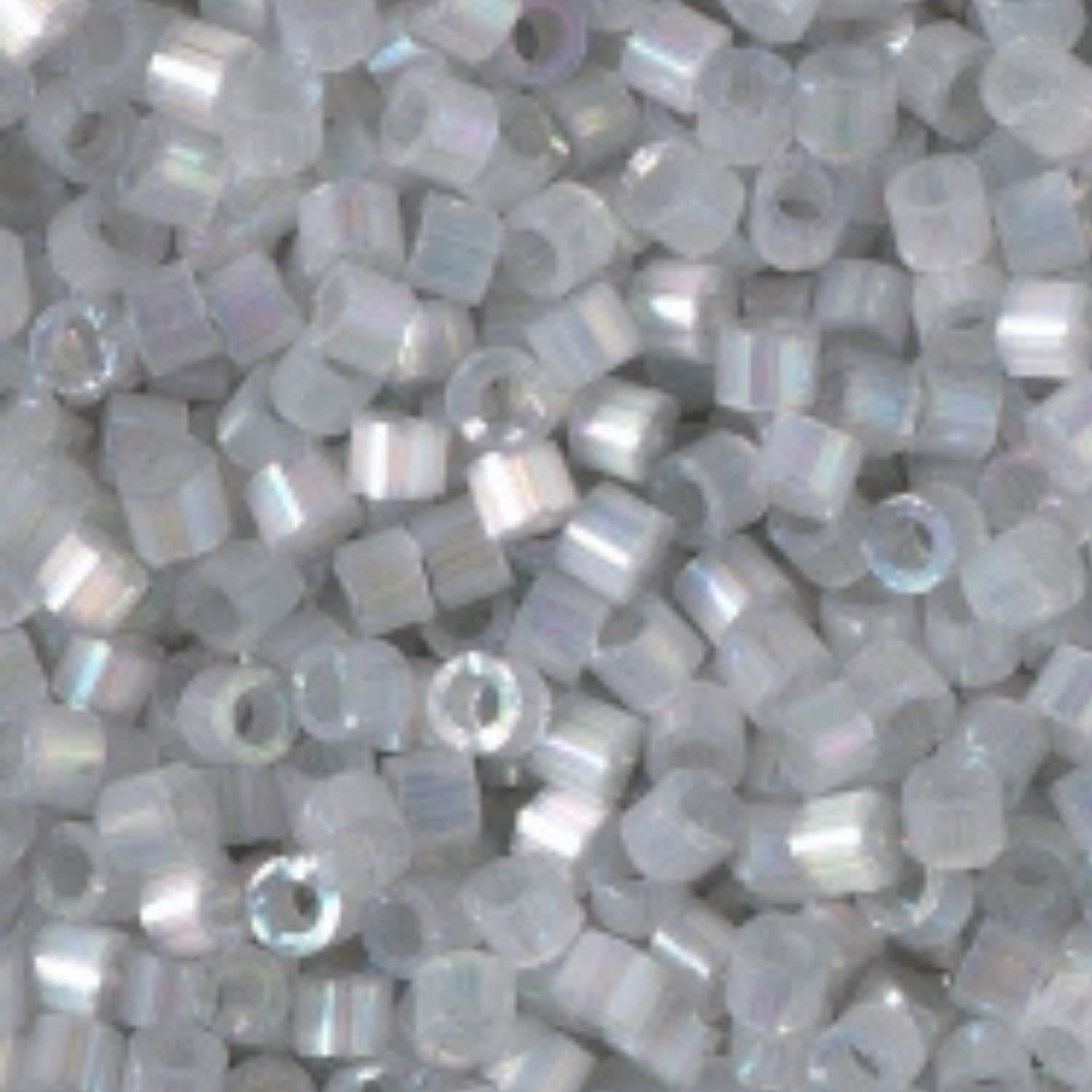 #11 Delica Seed Beads, Satin Pale Grey Black Silk, DB677-TB, Approx 1440 Beads, 1 two inch tube, 7.2 grams