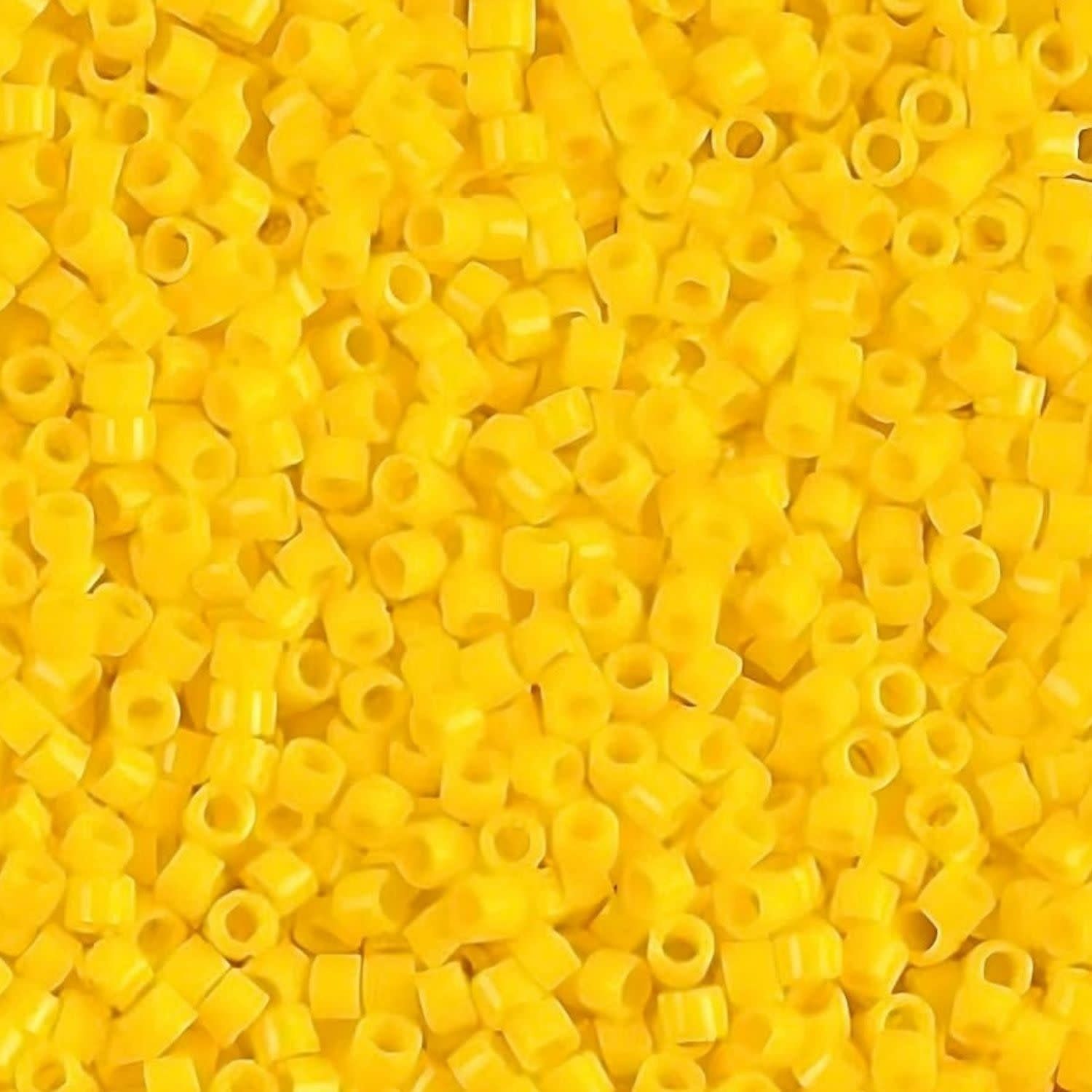 #11 Delica Seed Beads, Opaque Canary Yellow, DB1132-TB, Approx 1440 Beads, 1 two inch tube, 7.2 grams