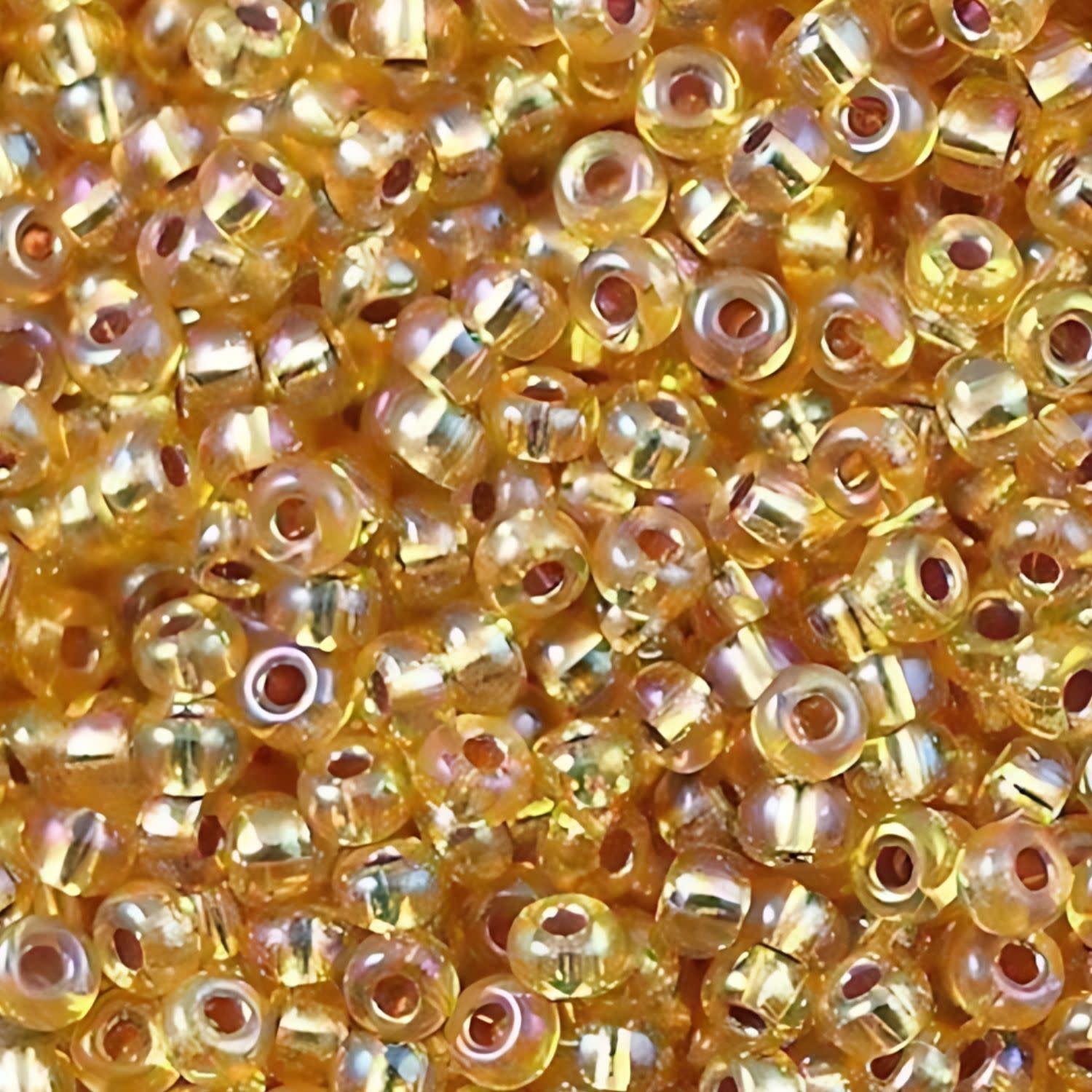 #11 Miyuki Seed Beads - Silver Lined Gold Ab, 11-91003-TB, Approx 24 Grams, 1 five inch tube