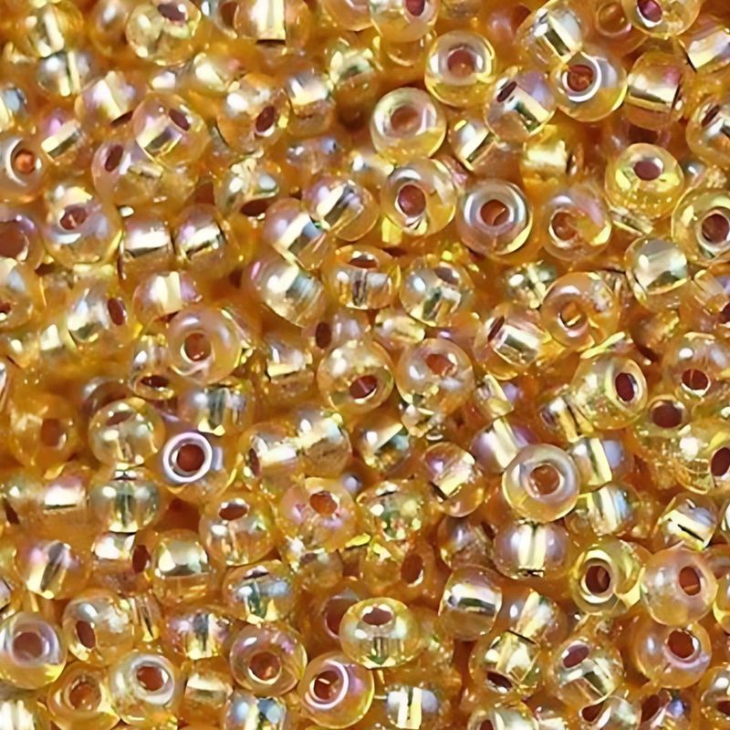 #11 Miyuki Seed Beads - Silver Lined Gold Ab, 11-91003-TB, Approx 24 Grams, 1 five inch tube