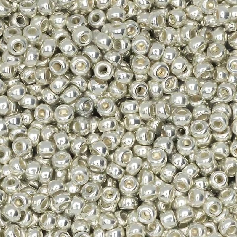 #11 Miyuki Seed Beads - Galvanized Silver, 11-91051-TB, Approx 24 Grams, 1 five inch tube