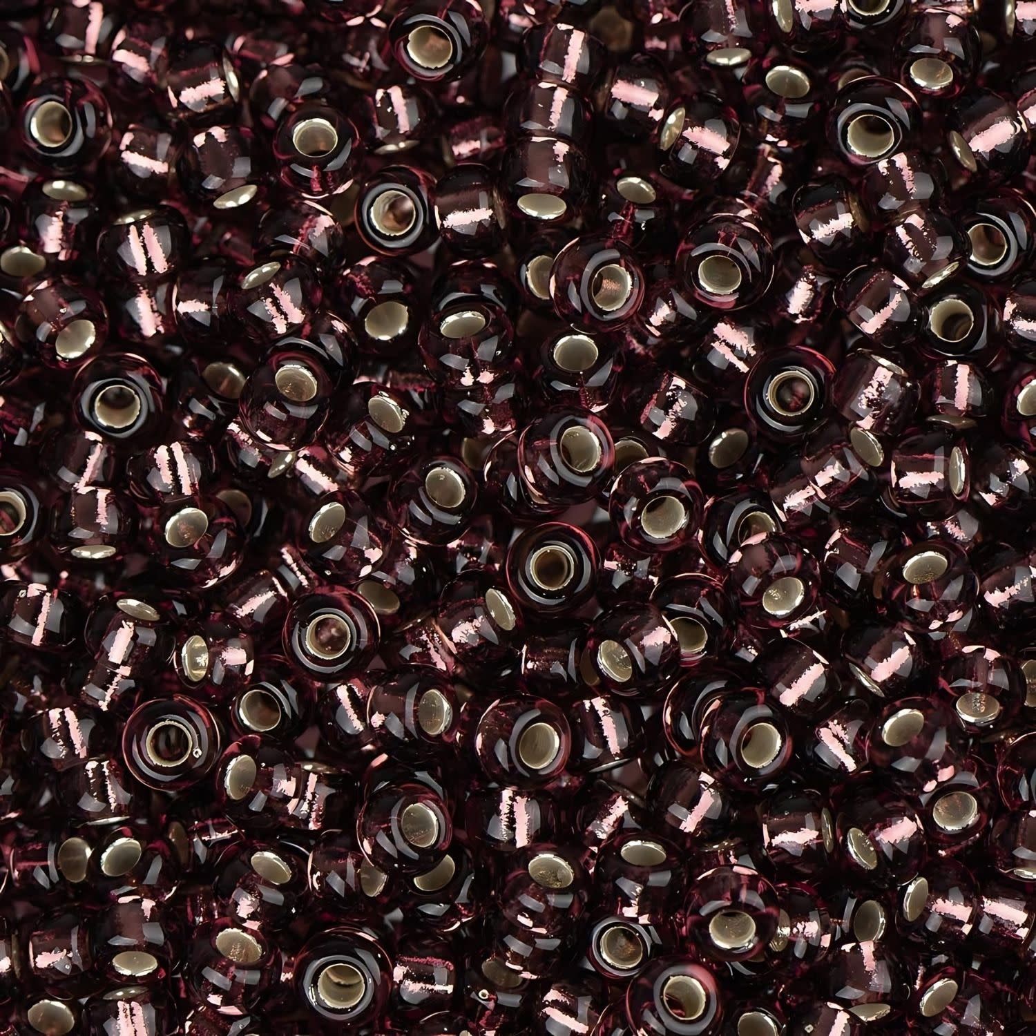 #11 Miyuki Seed Beads - Silver Lined Dark Smoky Amethyst, 11-913-TB, Approx 24 Grams, 1 five inch tube