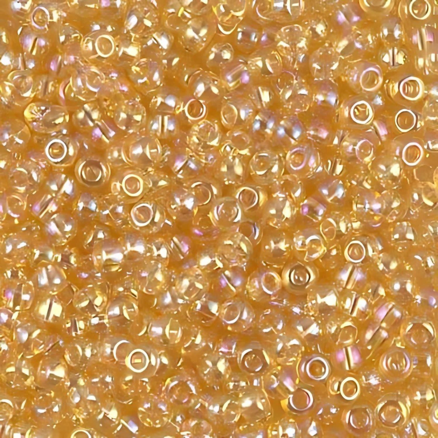 #8 Miyuki Seed Beads - Light Topaz Rainbow/AB, 8-9251-TB, Approx 858 Beads/22 Grams, 1 five inch tube
