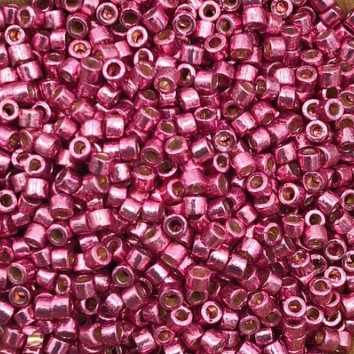 #11 Delica Seed Beads, Duracoat Galvanized Hot Pink, DB1840-TB, Approx 1440 Beads, 1 two inch tube, 7.2 grams