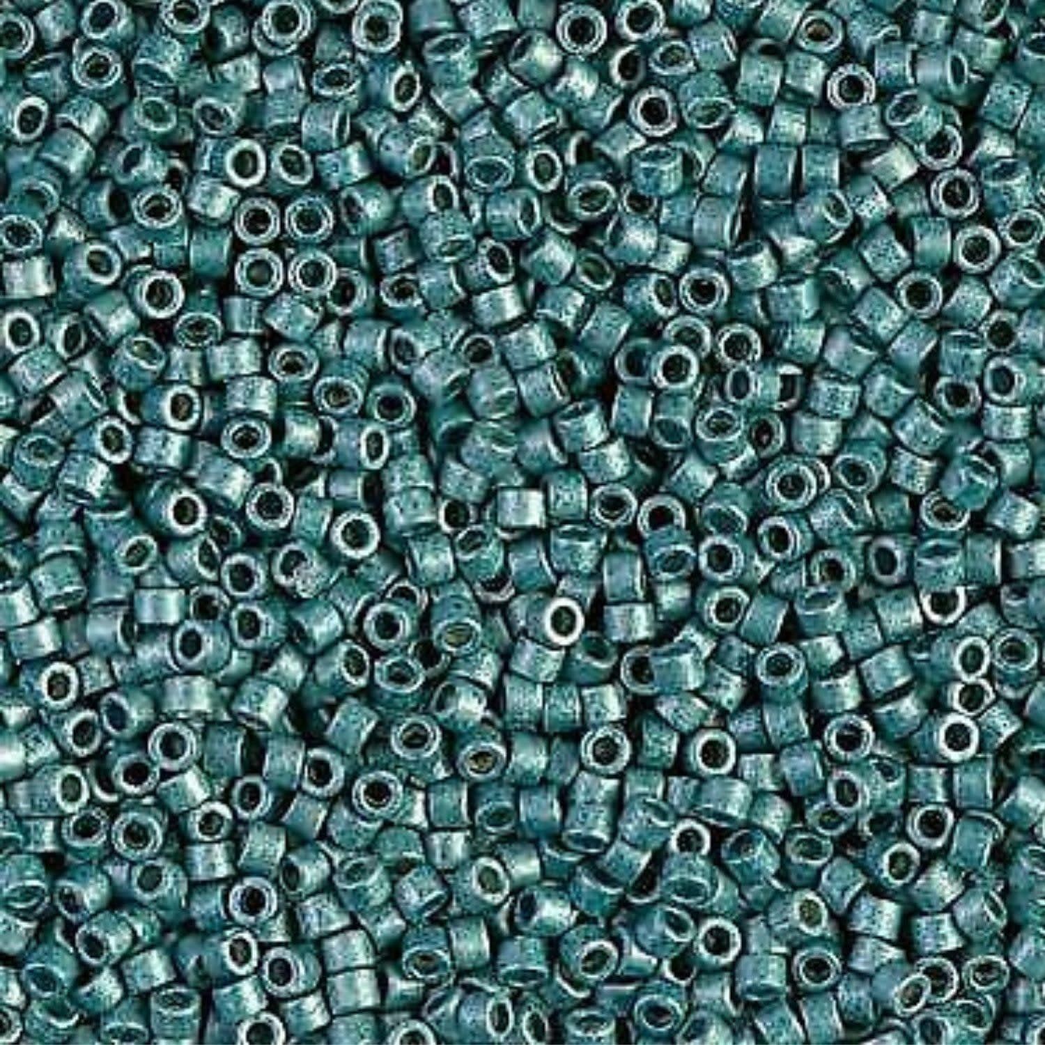 #11 Delica Seed Beads, Duracoat Galvanized Matte Seafoam Green, DB1847F-TB, Approx 1440 Beads, 1 two inch tube, 7.2 grams