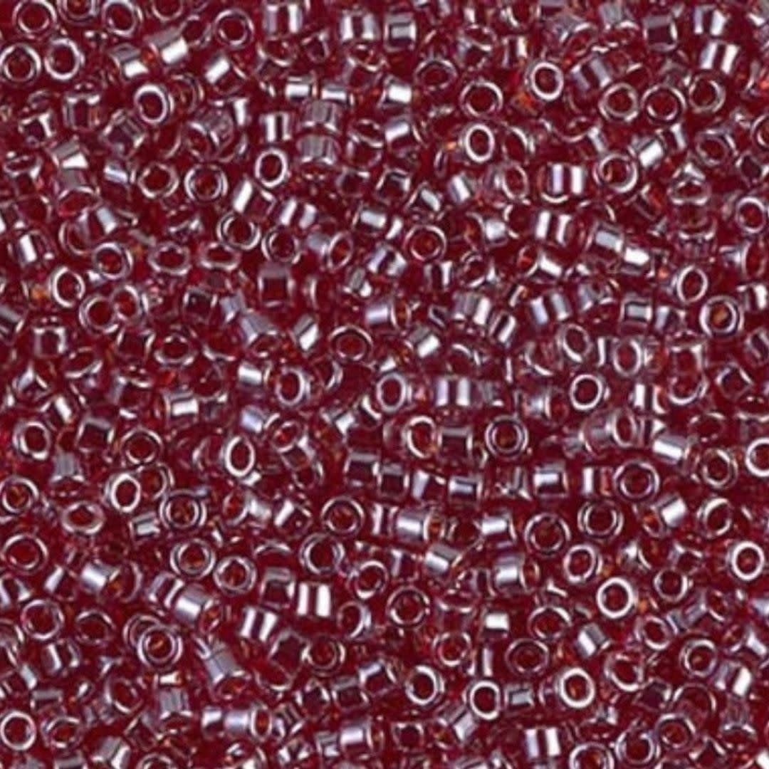 #11 Delica Seed Beads, Dark Topaz Claret Transparent Luster, DB120-TB, Approx 1440 Beads, 1 two inch tube, 7.2 grams