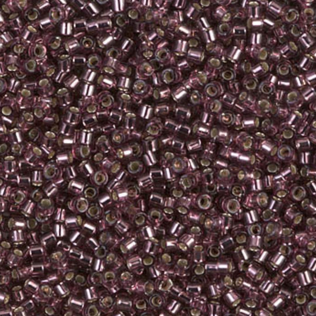 #11 Delica Seed Beads, Silver Lined Mauve, DB1204-TB, Approx 1440 Beads, 1 two inch tube, 7.2 grams