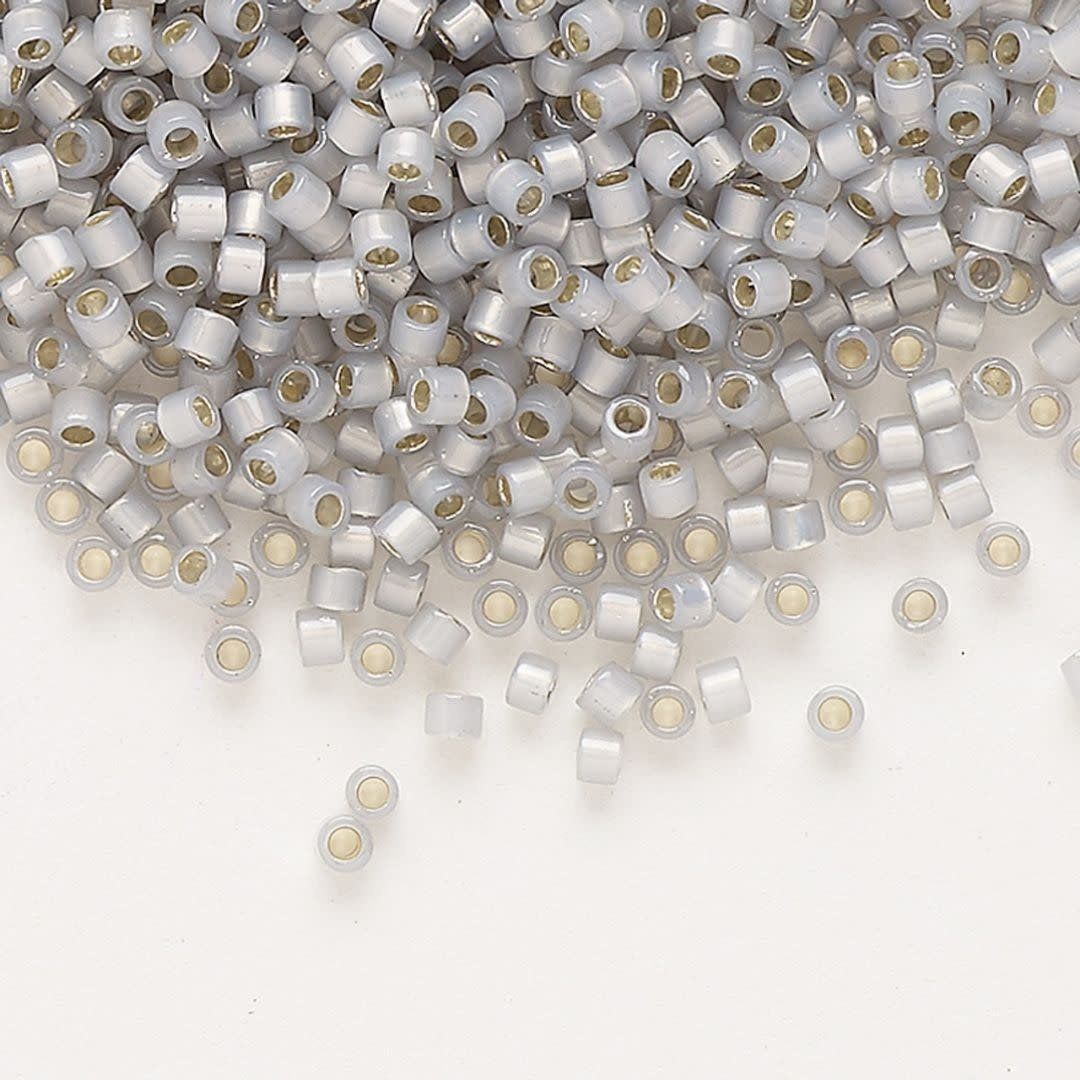 #11 Delica Seed Beads, Silver Lined Smoke Grey Opal, DB1455-TB, Approx 1440 Beads, 1 two inch tube, 7.2 grams