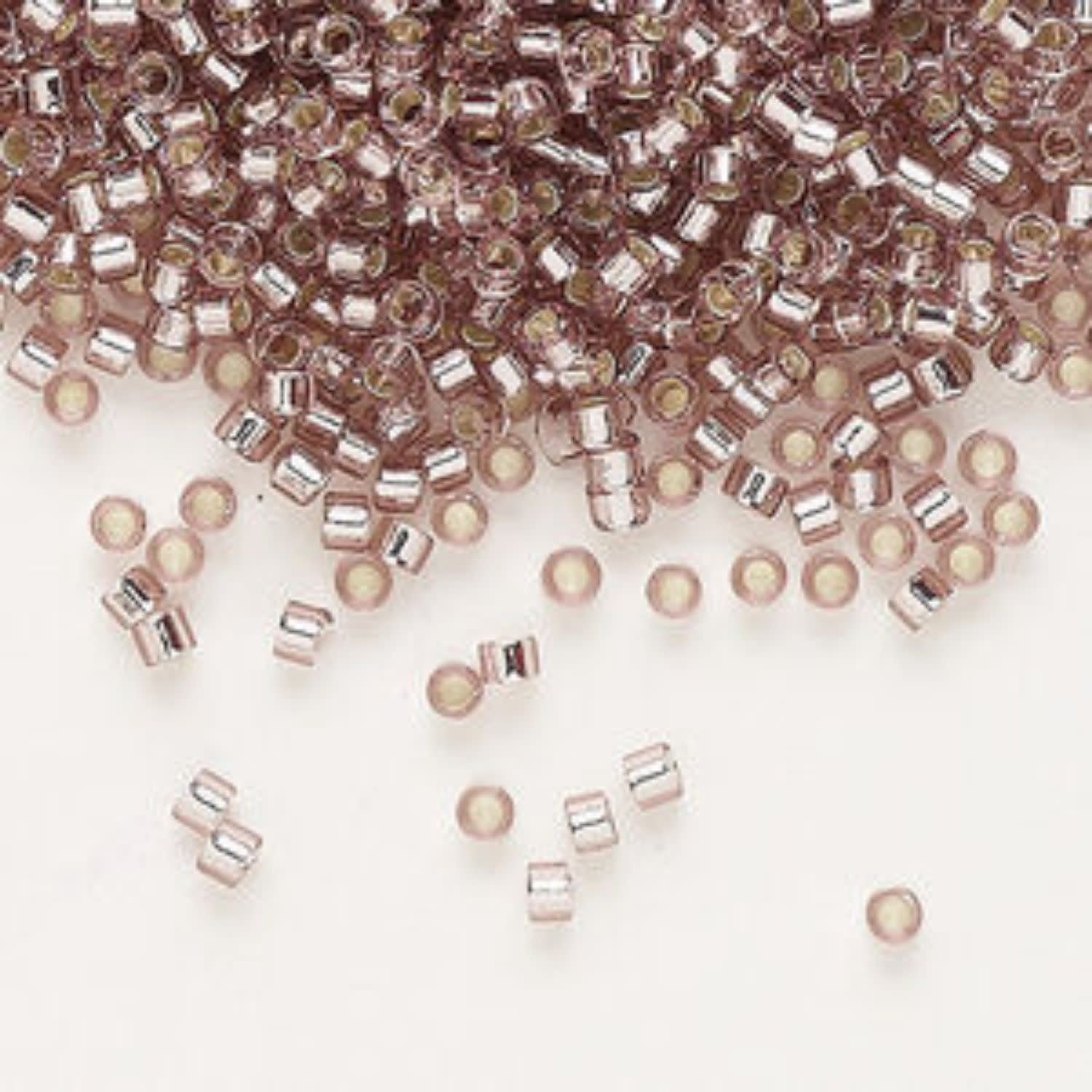 #11 Delica Seed Beads, Silver Lined Smoky Amethyst, DB146-TB, Approx 1440 Beads, 1 two inch tube, 7.2 grams