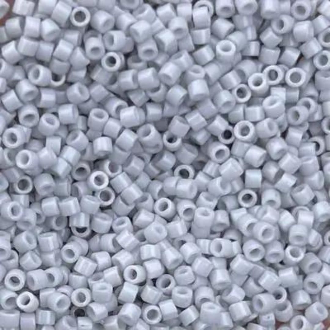 #11 Delica Seed Beads, Opaque Light Smoke Grey, DB1498-TB, Approx 1440 Beads, 1 two inch tube, 7.2 grams