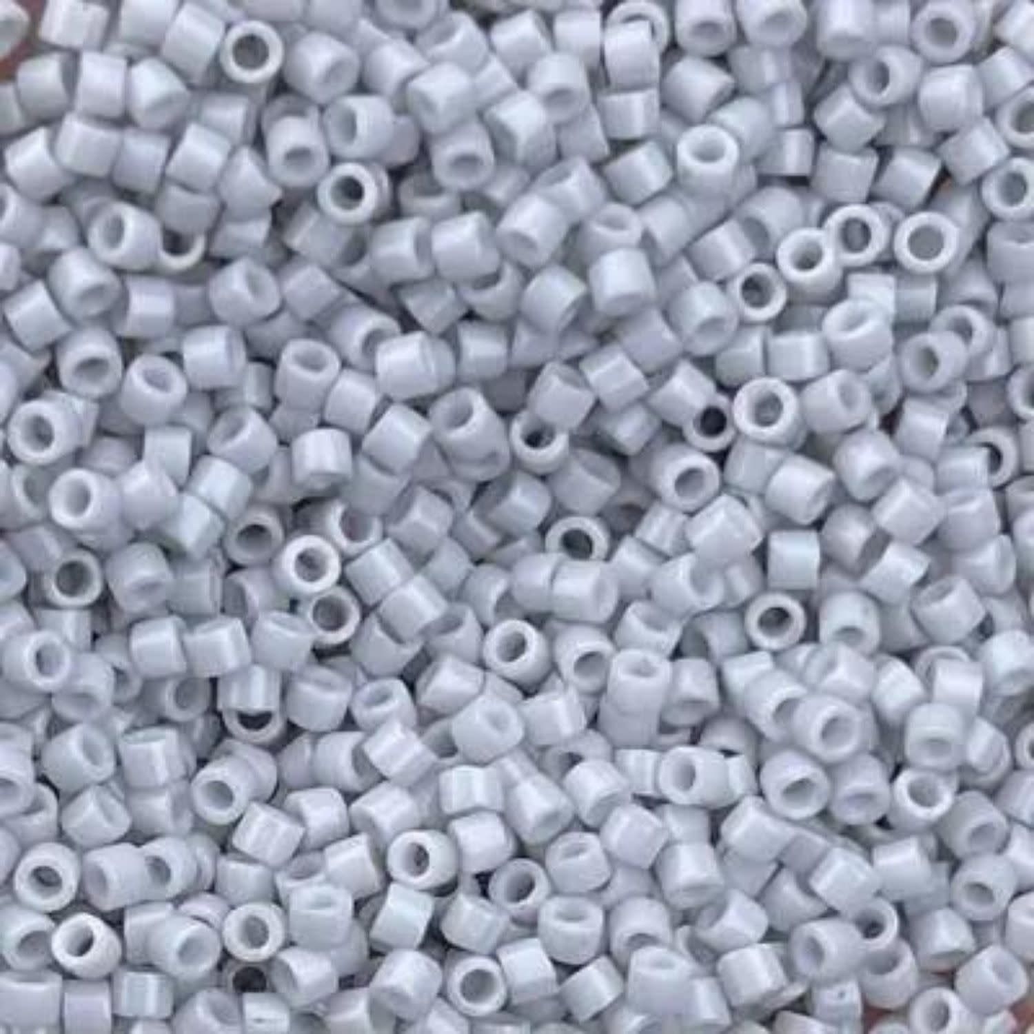 #11 Delica Seed Beads, Opaque Light Smoke Grey, DB1498-TB, Approx 1440 Beads, 1 two inch tube, 7.2 grams
