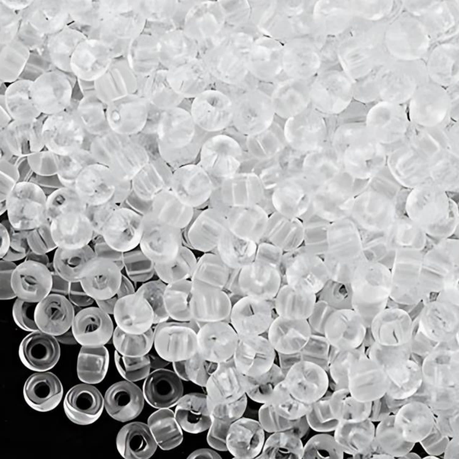 #11 Miyuki Seed Beads - Transparent Crystal, 11-9131-TB, Approx 24 Grams, 1 five inch tube