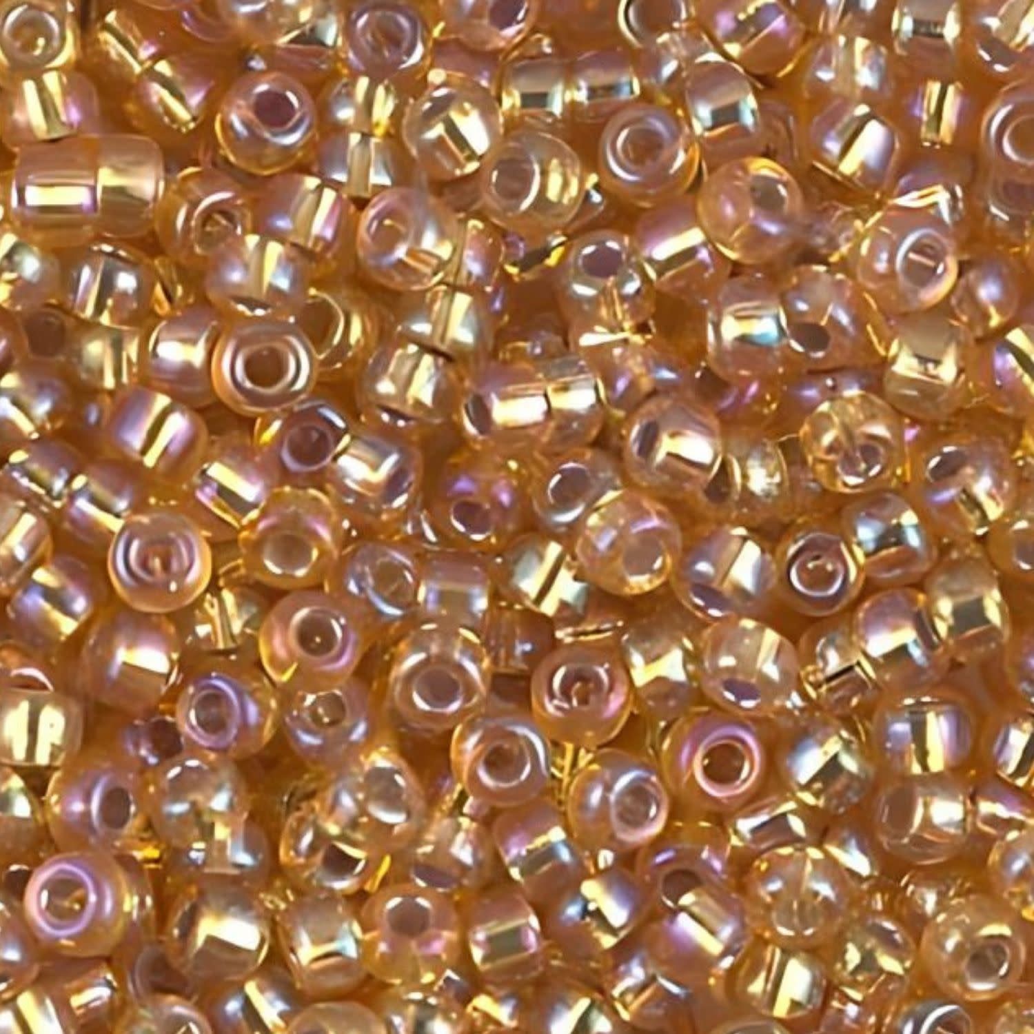 #11 Miyuki Seed Beads - Silver Lined Dark Gold Ab, 11-91004-TB, Approx 24 Grams, 1 five inch tube