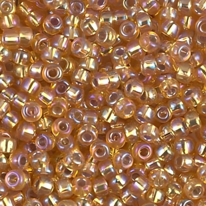 #11 Miyuki Seed Beads - Silver Lined Dark Gold Ab, 11-91004-TB, Approx 24 Grams, 1 five inch tube