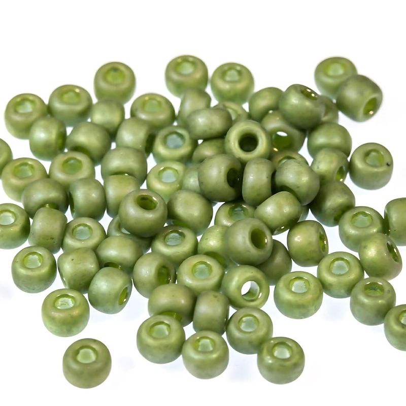 #8 Miyuki Seed Beads - Frosted Opaque Glaze Rainbow Kiwi, 8-94698-TB, Approx 858 Beads/22 Grams, 1 five inch tube