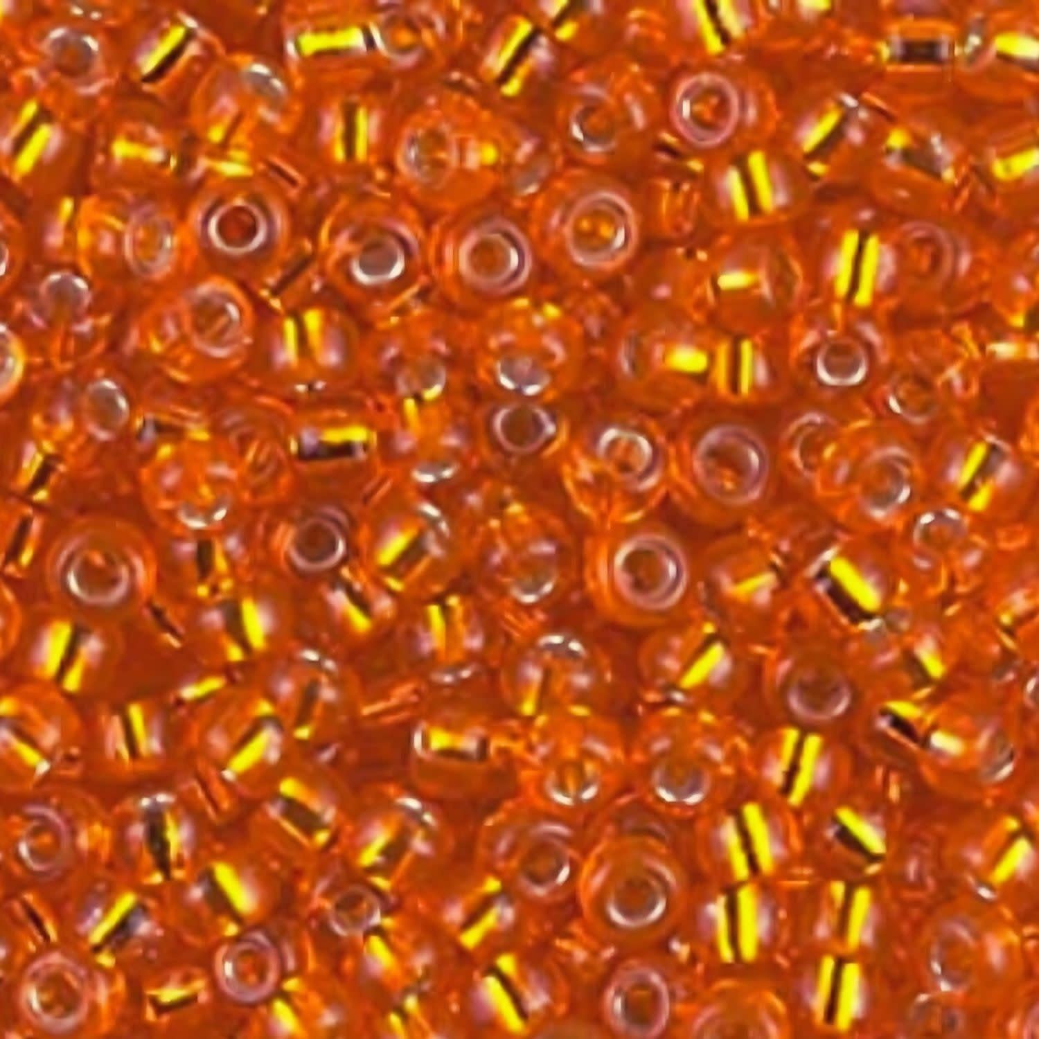#8 Miyuki Seed Beads - Silver Lined Orange, 8-98-TB, Approx 858 Beads/22 Grams, 1 five inch tube